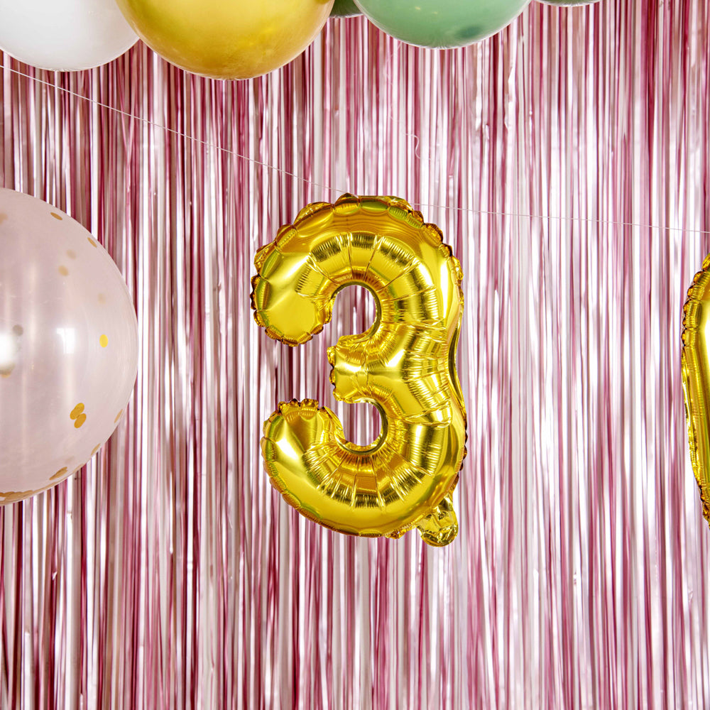 Balloonify Gold Mylar Number 3 Balloon - 16 Inch Large Foil Balloon for Birthday Party Decorations, Baby Showers & Anniversary Celebrations - 1 Count Box