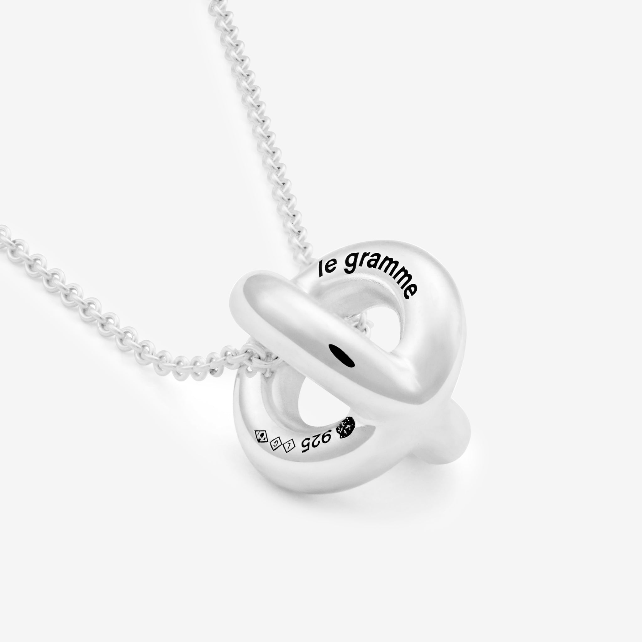 3g Polished Sterling Silver Entrelacs Pendant Necklace - Elegant Jewelry for Women, Gift for Her, Valentine's Day, Anniversary, Birthday - Perfect for Everyday Wear & Special Occasions