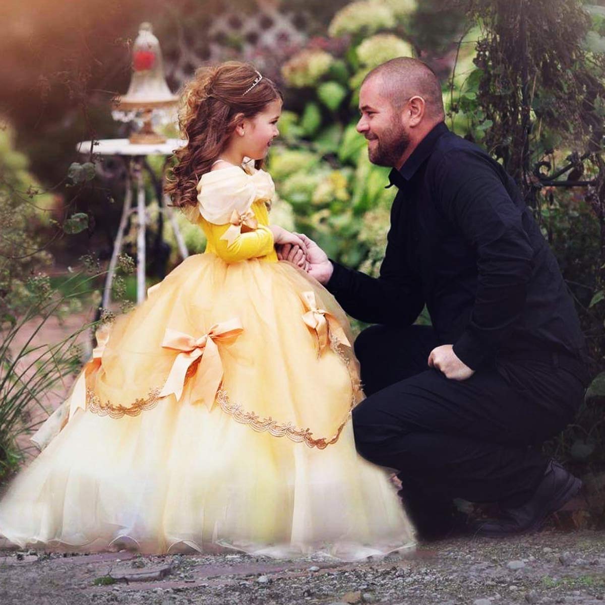 Belle Princess Dress for Girls - Beauty and The Beast Costume, Halloween, Christmas, Birthday Party, Fancy Ball Gown - Perfect for Dress-Up, Role Play, and Special Occasions