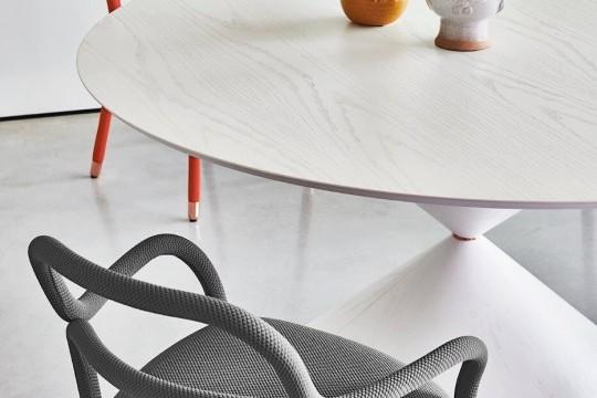 Midj Clessidra Modern Dining Table - Elegant Glass Top & Sturdy Metal Base for Kitchen, Dining Room, or Open-Concept Living Space