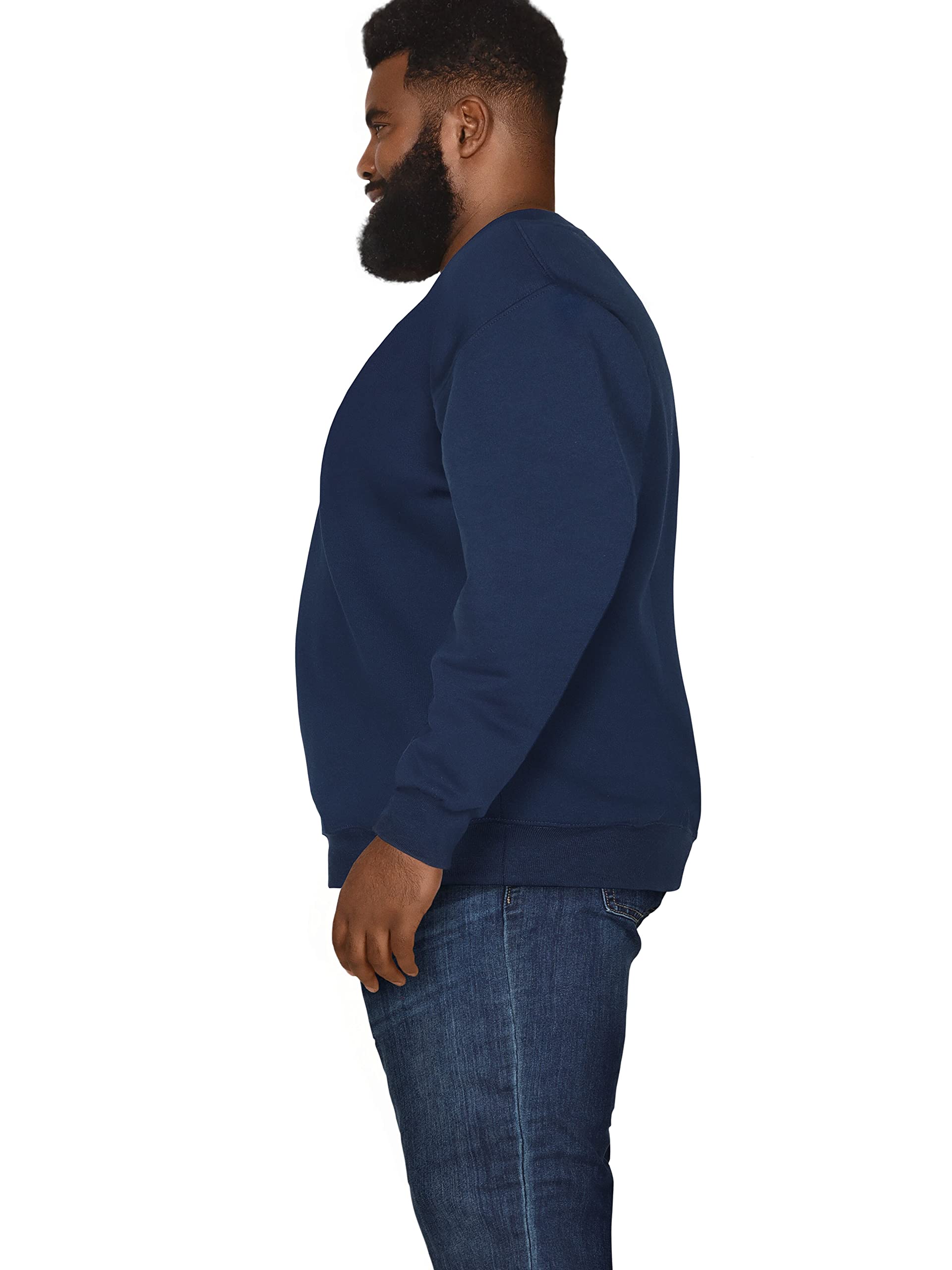 Fruit of the Loom Men's Big and Tall Fleece Crewneck Sweatshirt - Soft & Comfortable Pullover for Casual Wear, Lounge & Outdoor Activities