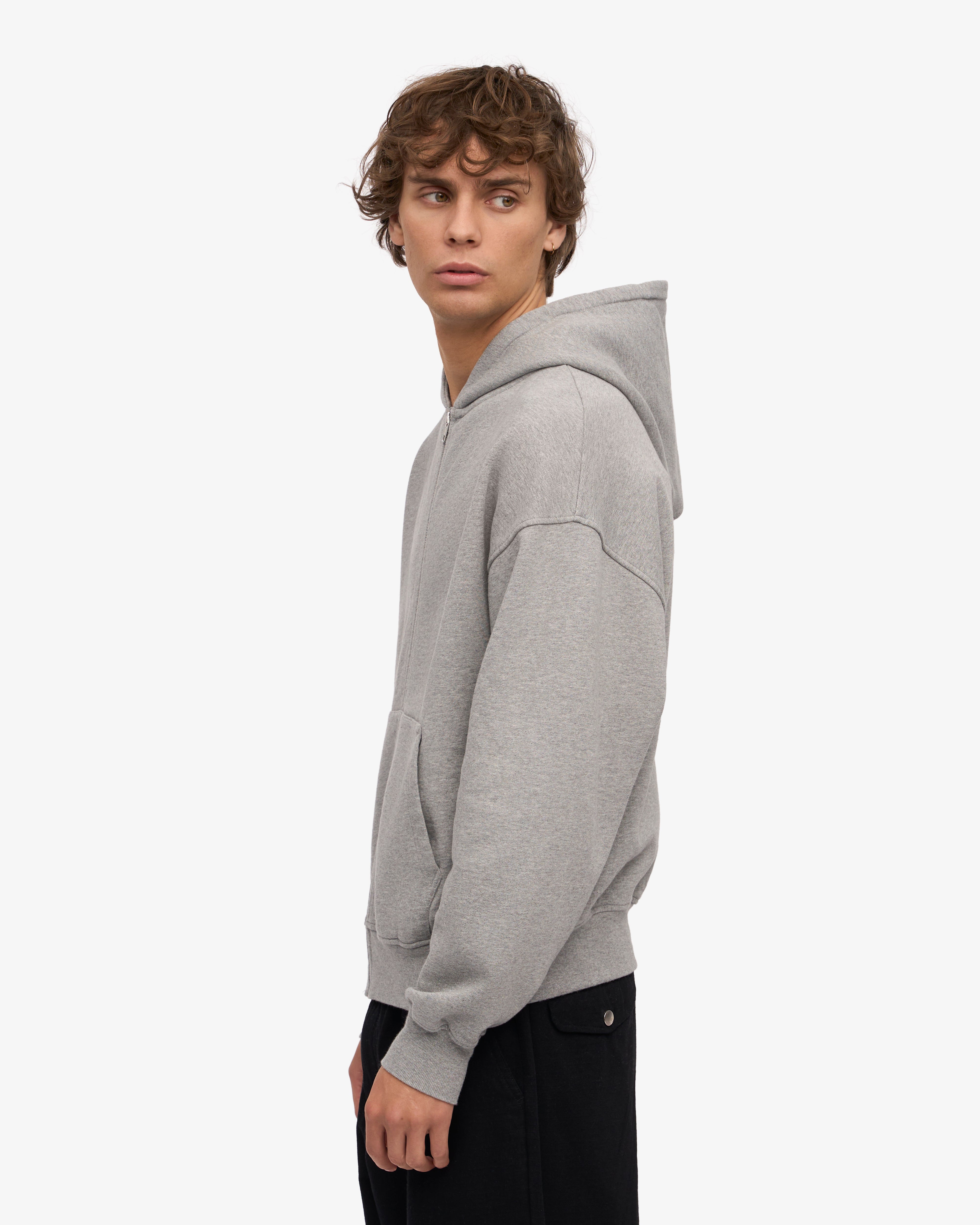 Organic Oversized Zip Hoodie for Women - Soft & Cozy Ivory White Pullover - Perfect for Casual Wear, Lounge & Outdoor Activities