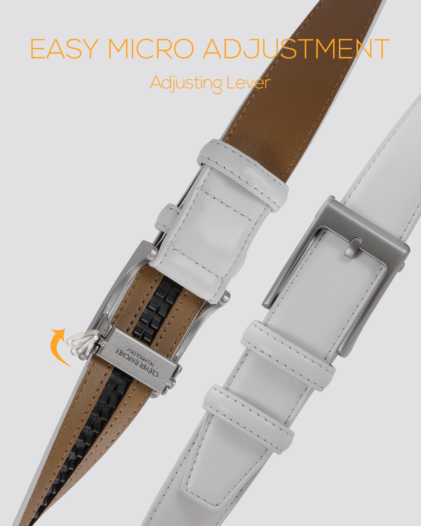 CHAOREN Genuine Leather Dress Belt for Men 1 1/8