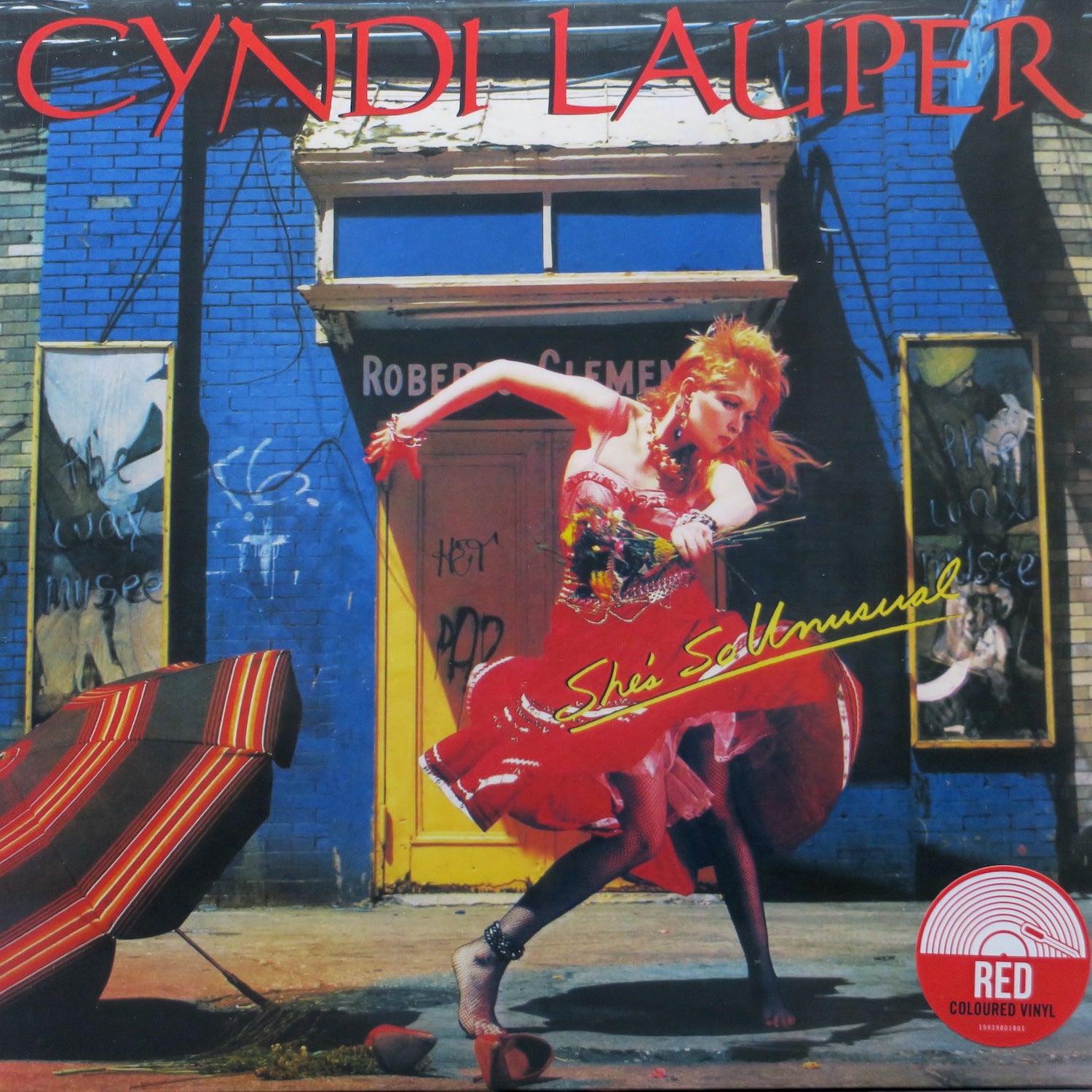 CYNDI LAUPER 'She's So Unusual' RED Vinyl LP Record - Limited Edition 80s Pop Music Collectible for Home Decor & Vinyl Enthusiasts