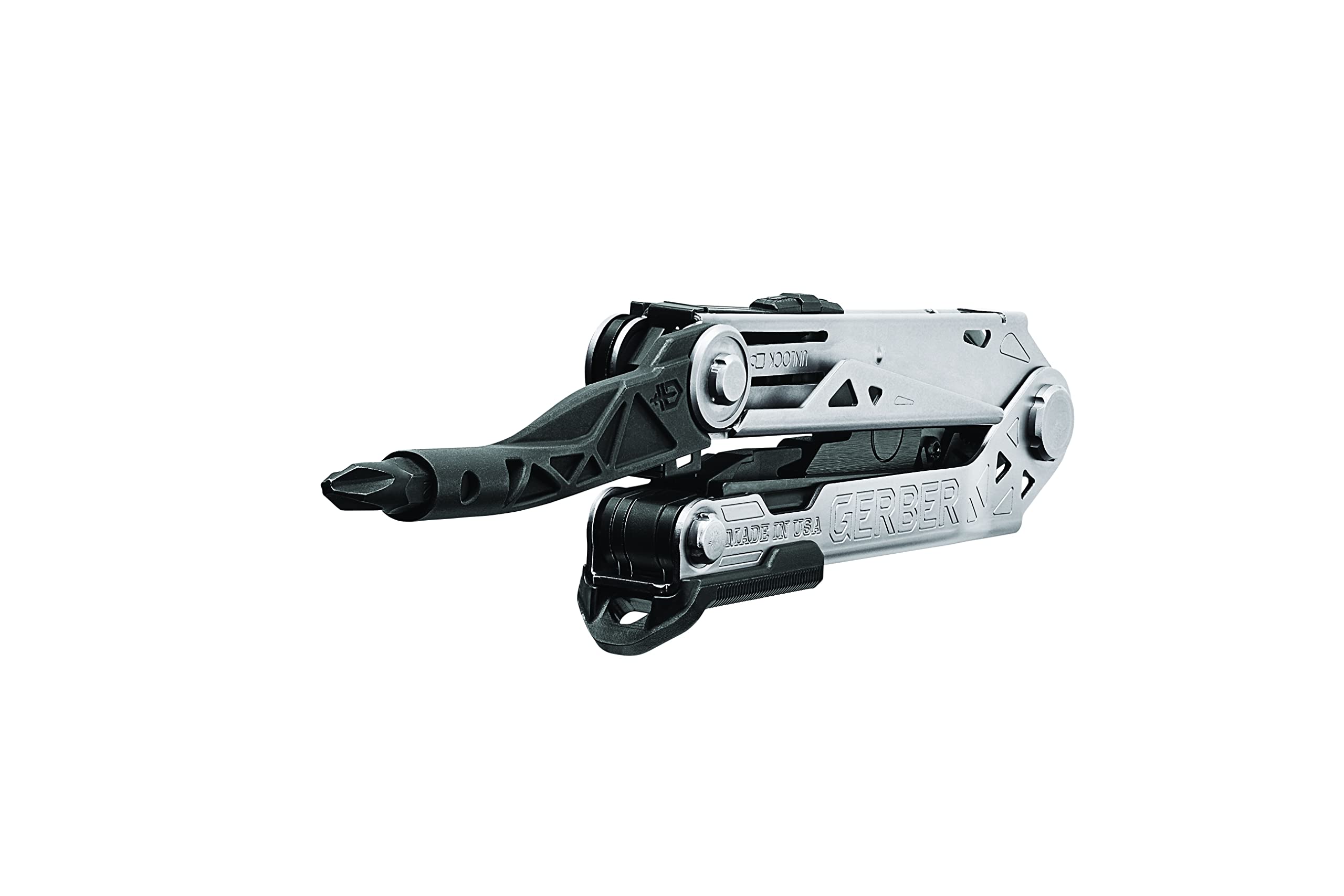 Gerber Gear Center-Drive 16-Piece Multitool with Knife, Wire Cutters, Pry Bar & Bottle Opener | Berry-Compliant Sheath | Silver & Black | Camping, Hiking, Survival & Everyday Carry (EDC)