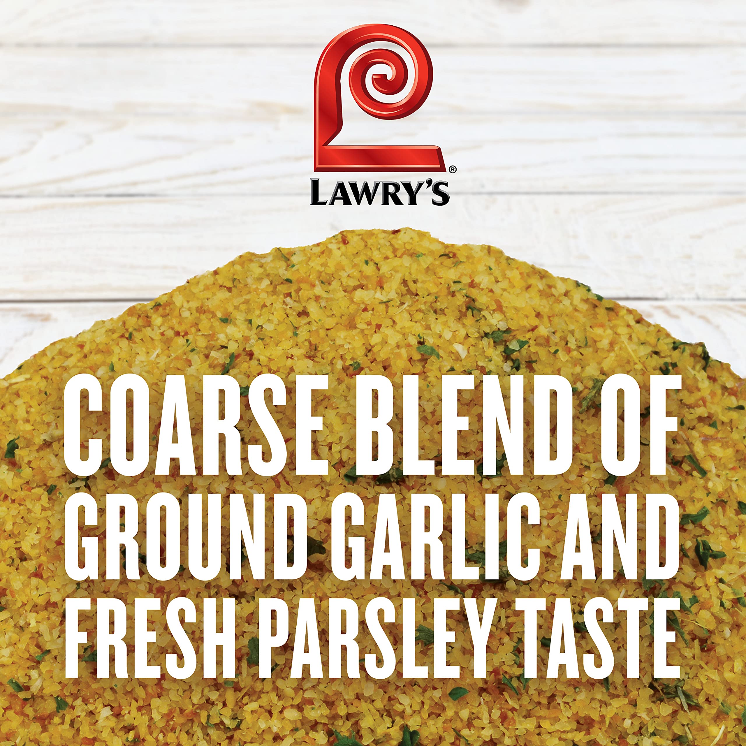 Lawry's Coarse Grind Garlic Powder with Parsley - 24 oz Bulk Size (6 Pack) | All-Purpose Seasoning for Cooking, Grilling & Baking | Perfect for Steaks, Roasts, Soups & Homemade Spice Blends