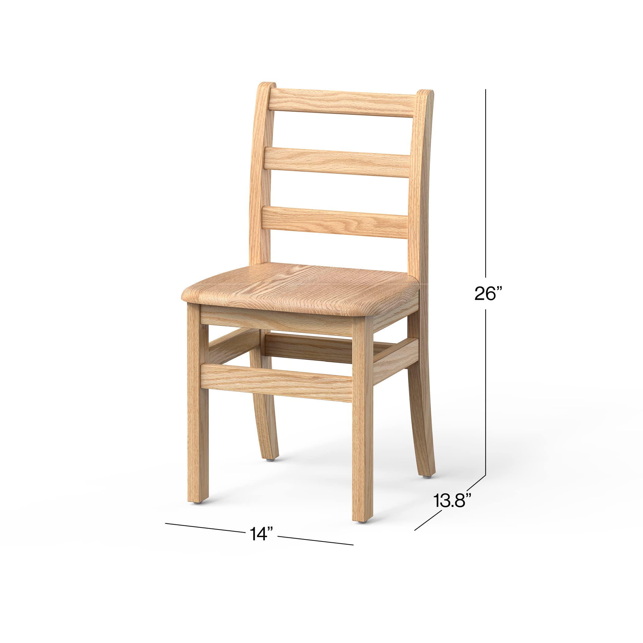 2 Pack Kids Wooden School Chairs - 14