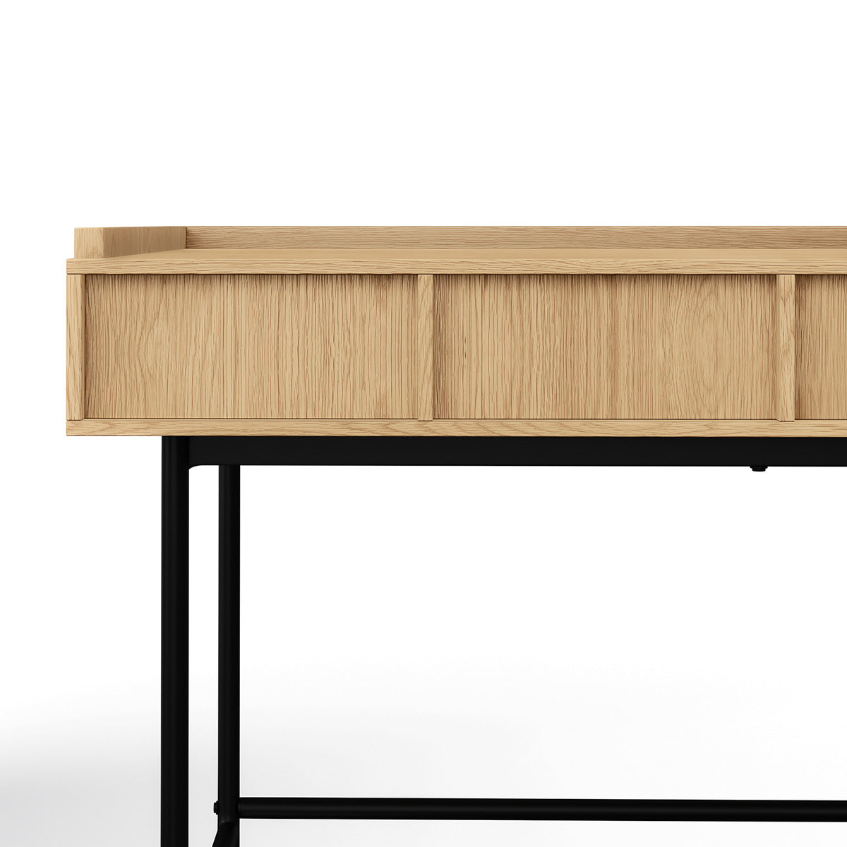 Isla 2 Drawer Writing Desk - Modern Home Office Furniture for Small Spaces, Study & Work from Home (White Finish)