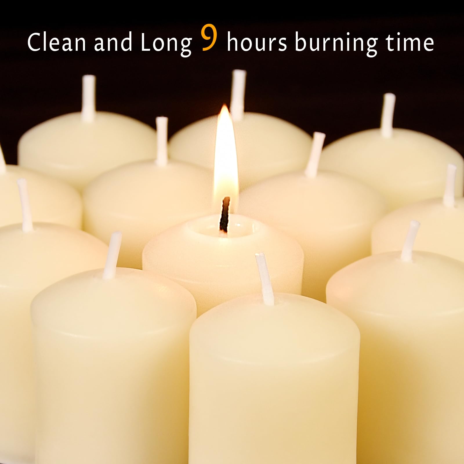 Natural Beeswax Candles - Dripless, Smokeless for Home & Parties (Pack of 12)