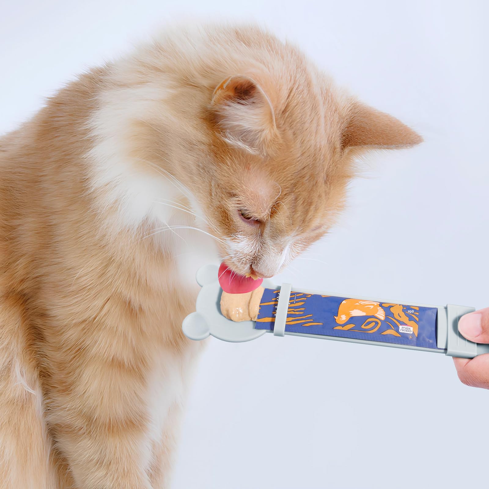 Cat Treat Squeeze Spoon Dispenser - Multifunctional Lickable Wet Cat Food Dispenser for Liquid Snacks, Feeding & Storage | Easy-Hanging Cat Food Spoon for Travel, Training & Grooming