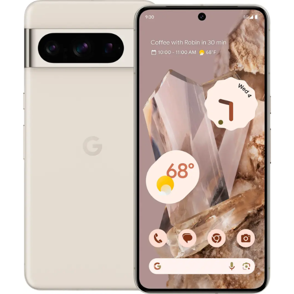 Google Pixel 8 Pro 128GB Unlocked Smartphone - Porcelain White | Fast 5G Android Phone with Advanced Camera, Long Battery Life for Travel, Photography & Business Use