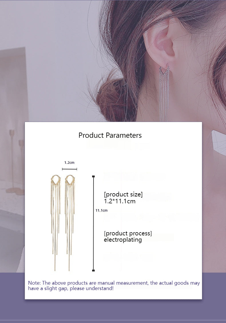 Elegant Long Tassel Earrings for Women - Fashion Boho Dangle Drop Ear Jewelry - Perfect for Parties, Weddings & Date Nights