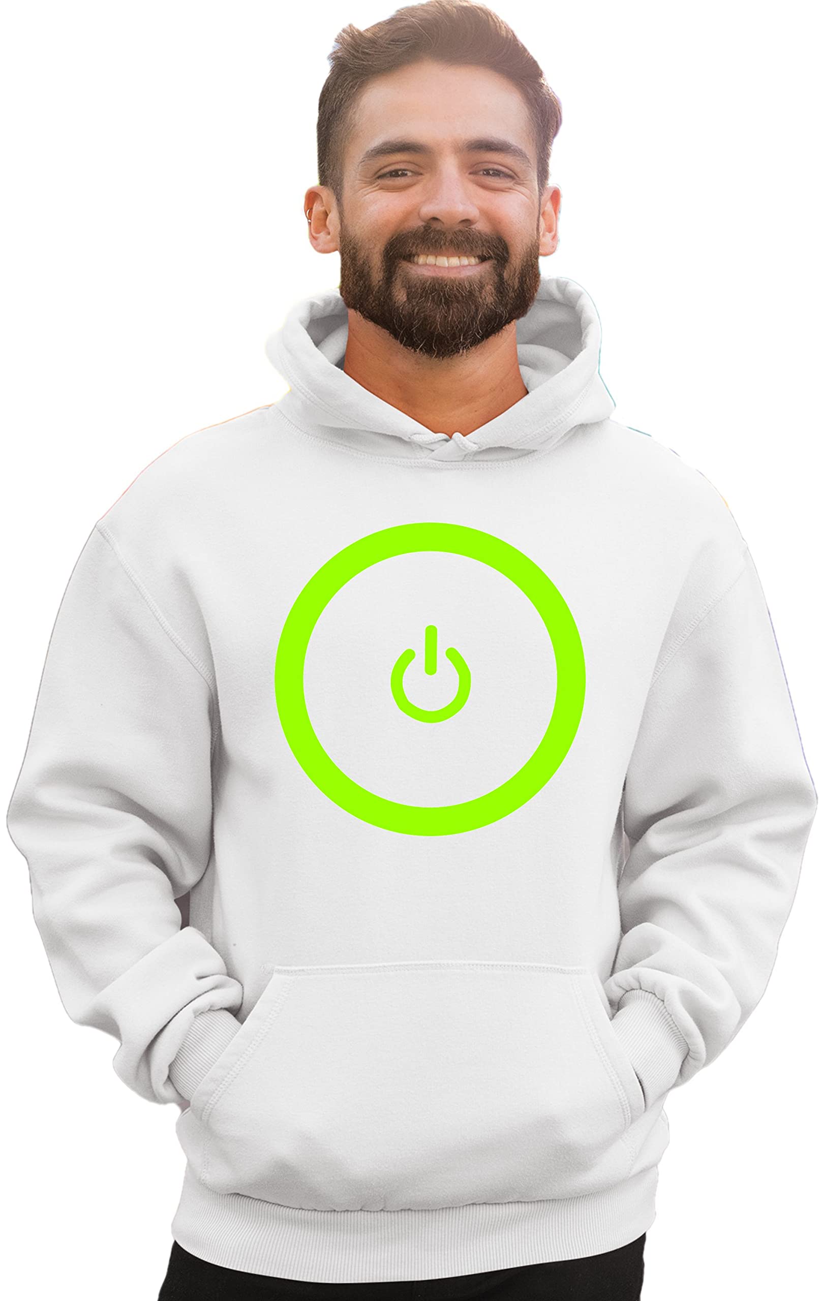 Go All Out Gaming Power Button Hoodie - Gamer Pride Unisex Sweatshirt for Men & Women | Perfect for Gaming, Esports & Casual Wear