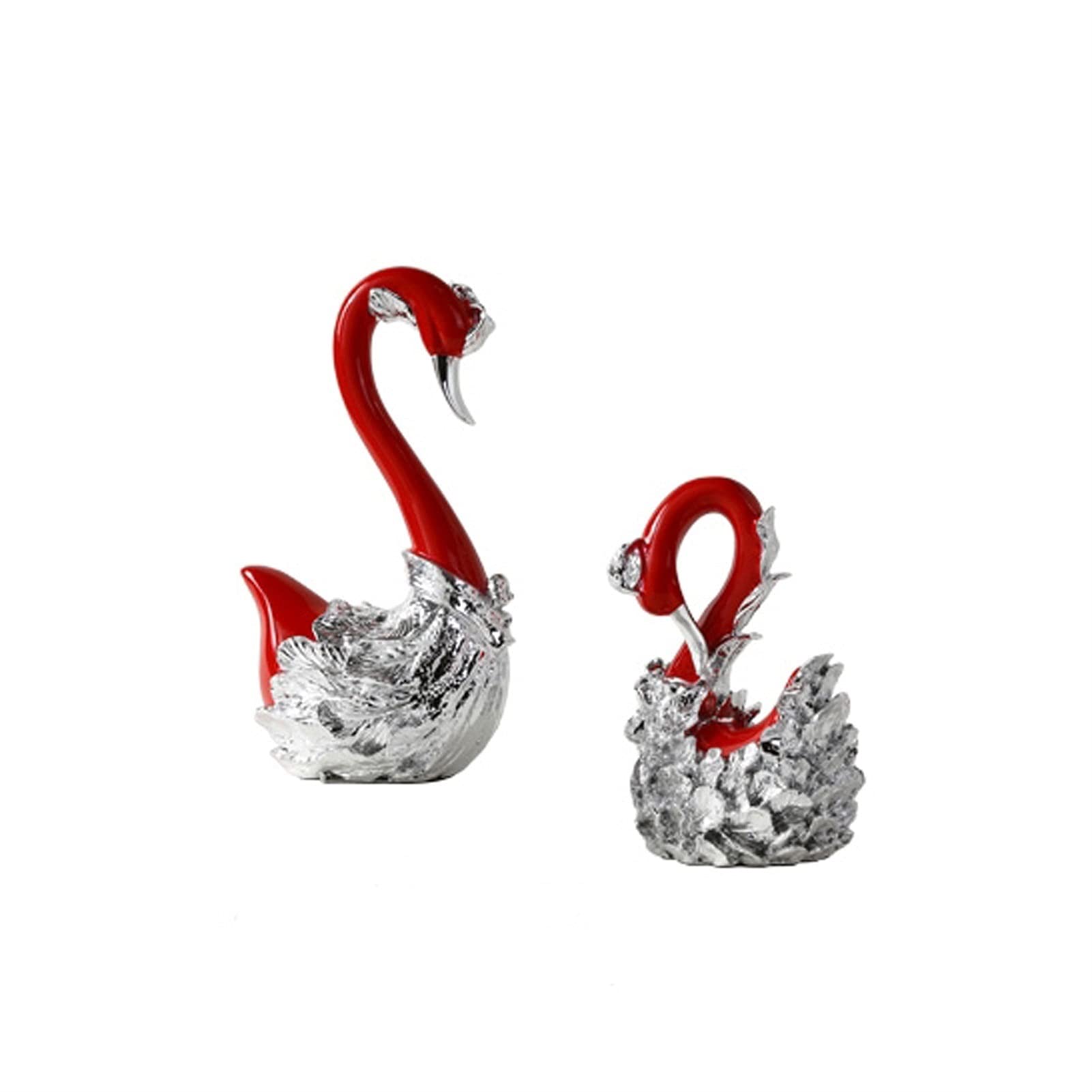Elegant Resin Swan Couple Statue - Romantic Home & Office Decor, Wedding Gift, Living Room & Bedroom Cabinet Sculpture | Perfect for Anniversary, Valentine's Day & Housewarming Gifts