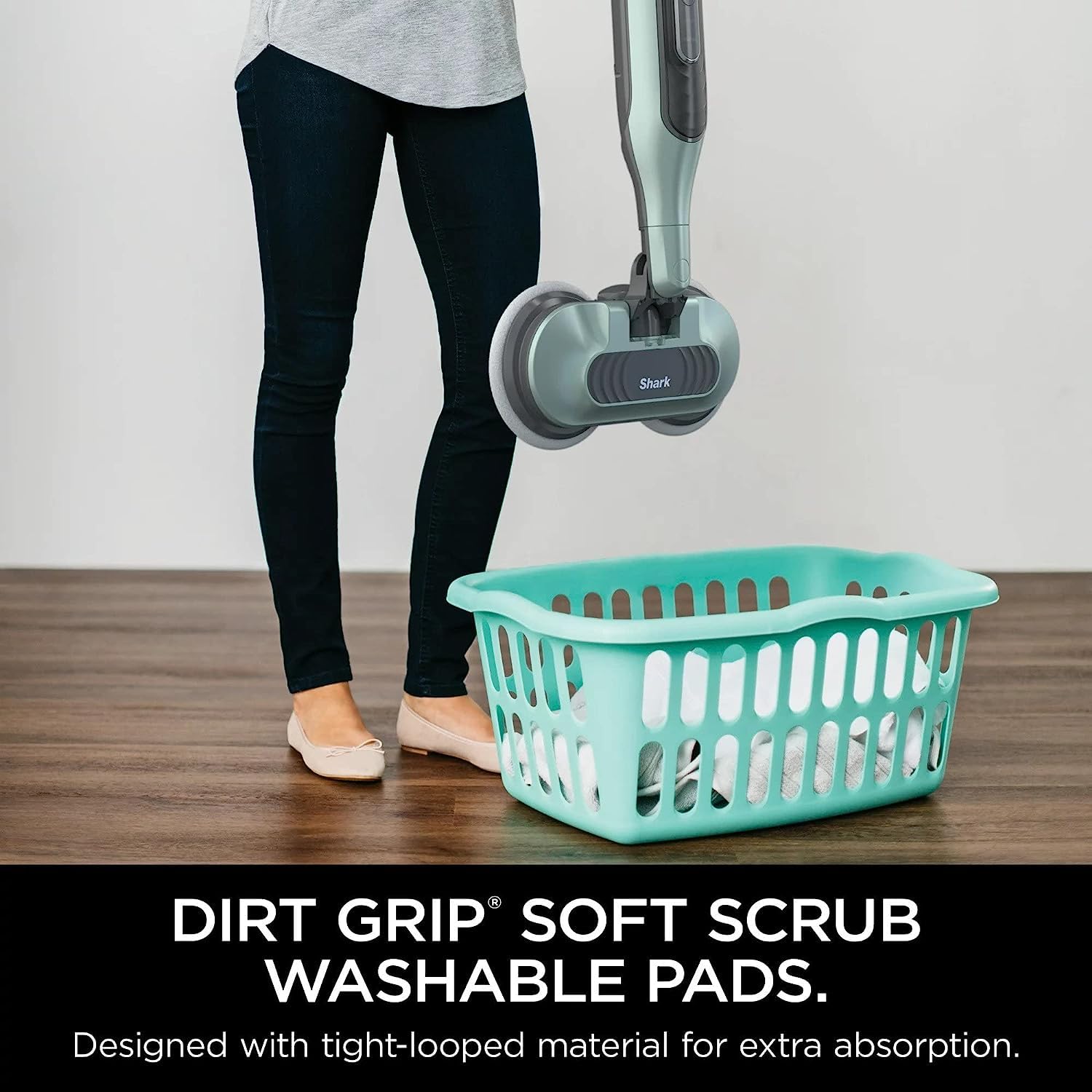 Shark S7000AMZ Steam & Scrub All-in-One Hard Floor Steam Mop - Pure Water Cleaning System, Sanitizes & Scrubs Floors (Renewed) - Perfect for Tile, Laminate & Hardwood Floors in Kitchens, Bathrooms & Living Areas
