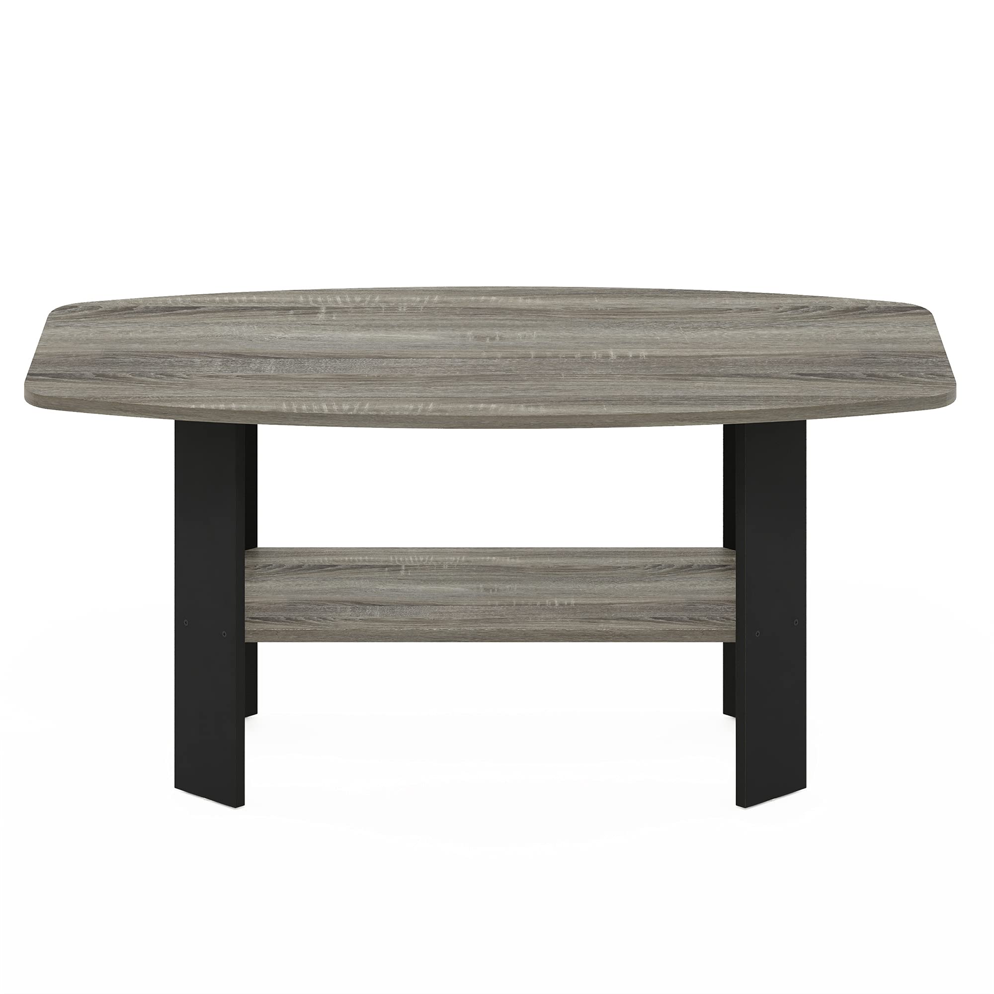Furinno Entertainment Stand and Coffee Table Bundle - Stylish TV Stand with Storage Shelf & Modern Living Room Furniture Set for Home Theater & Living Space