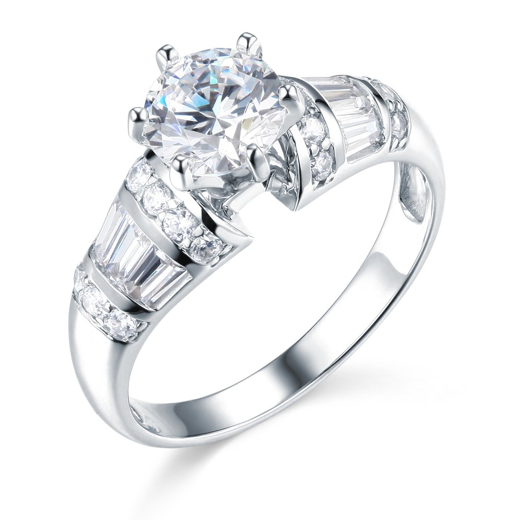 14K Yellow or White Gold Solid Wedding Engagement Ring for Women - Classic Elegant Bridal Jewelry for Proposals, Anniversaries & Special Occasions