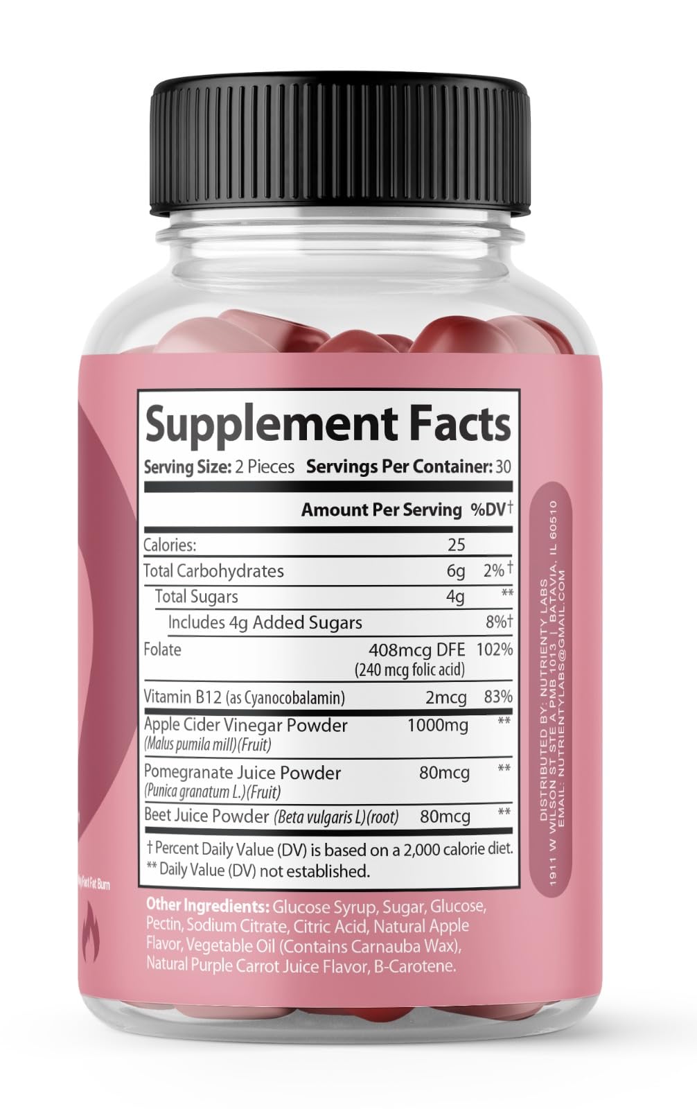 Svelte ACV Gummies 1000mg - Advanced Apple Cider Vinegar Formula with Vitamin B12, 60 Count | Supports Weight Management & Digestive Health | Perfect for Daily Wellness Routine & On-the-Go Nutrition
