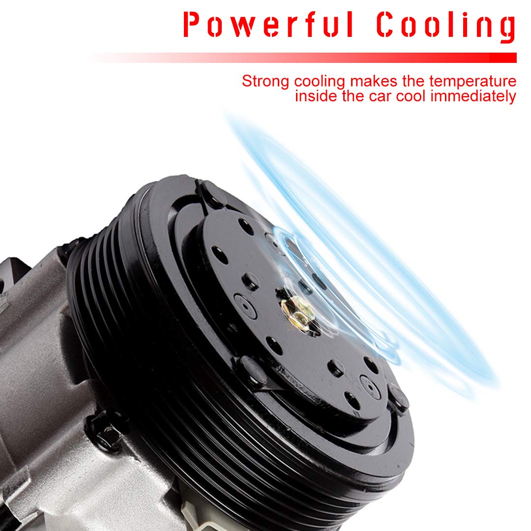 CCiYu AC Compressor Replacement for Ford Escape & Mazda Tribute 2001-2012 - High Performance Auto Air Conditioning Parts for Summer Cooling & Road Trips