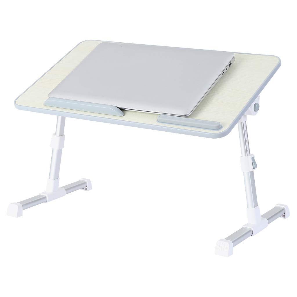 Silver Adjustable Folding Laptop Desk - Multifunctional Office Table Stand for Bed, Sofa & Home Office, Perfect for Work, Study & Relaxation