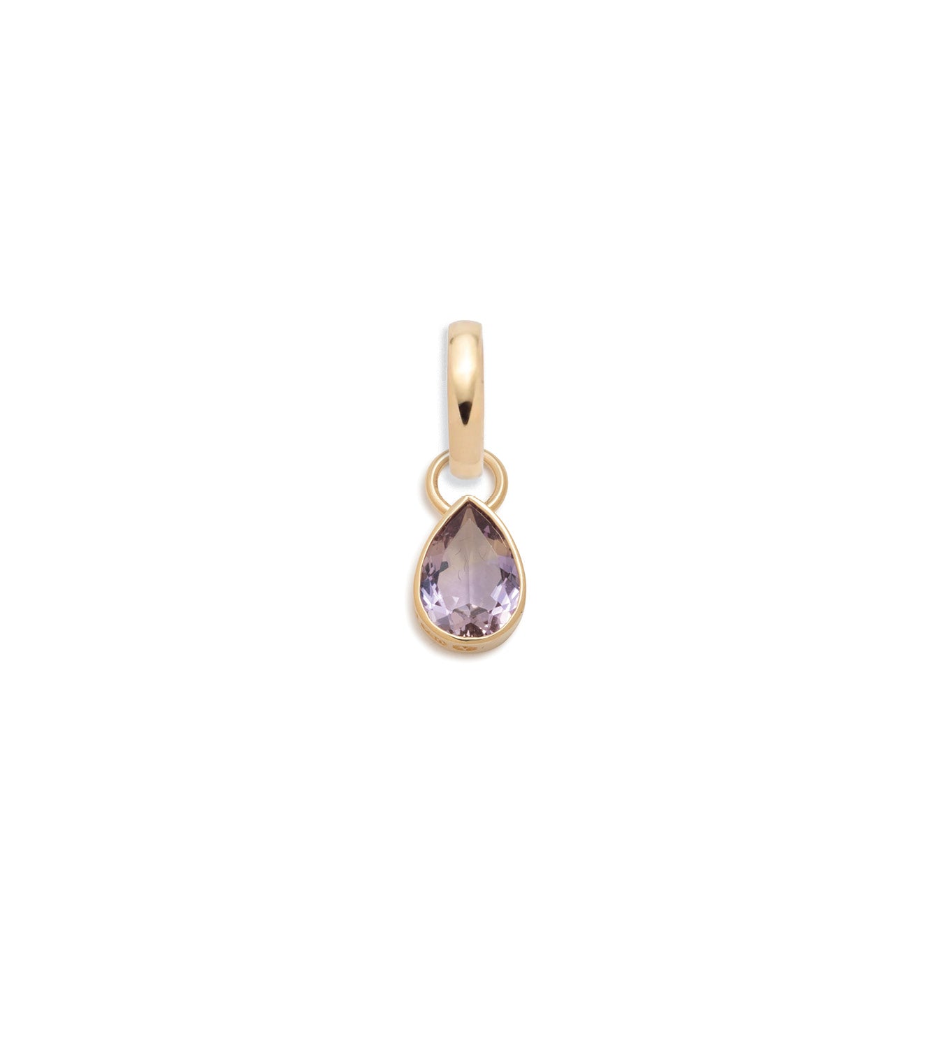 0.65ct Amethyst Pear Pendant Necklace with Annex Link - Forever & Always a Pair Love - Perfect for Anniversaries, Valentine's Day & Romantic Gifts