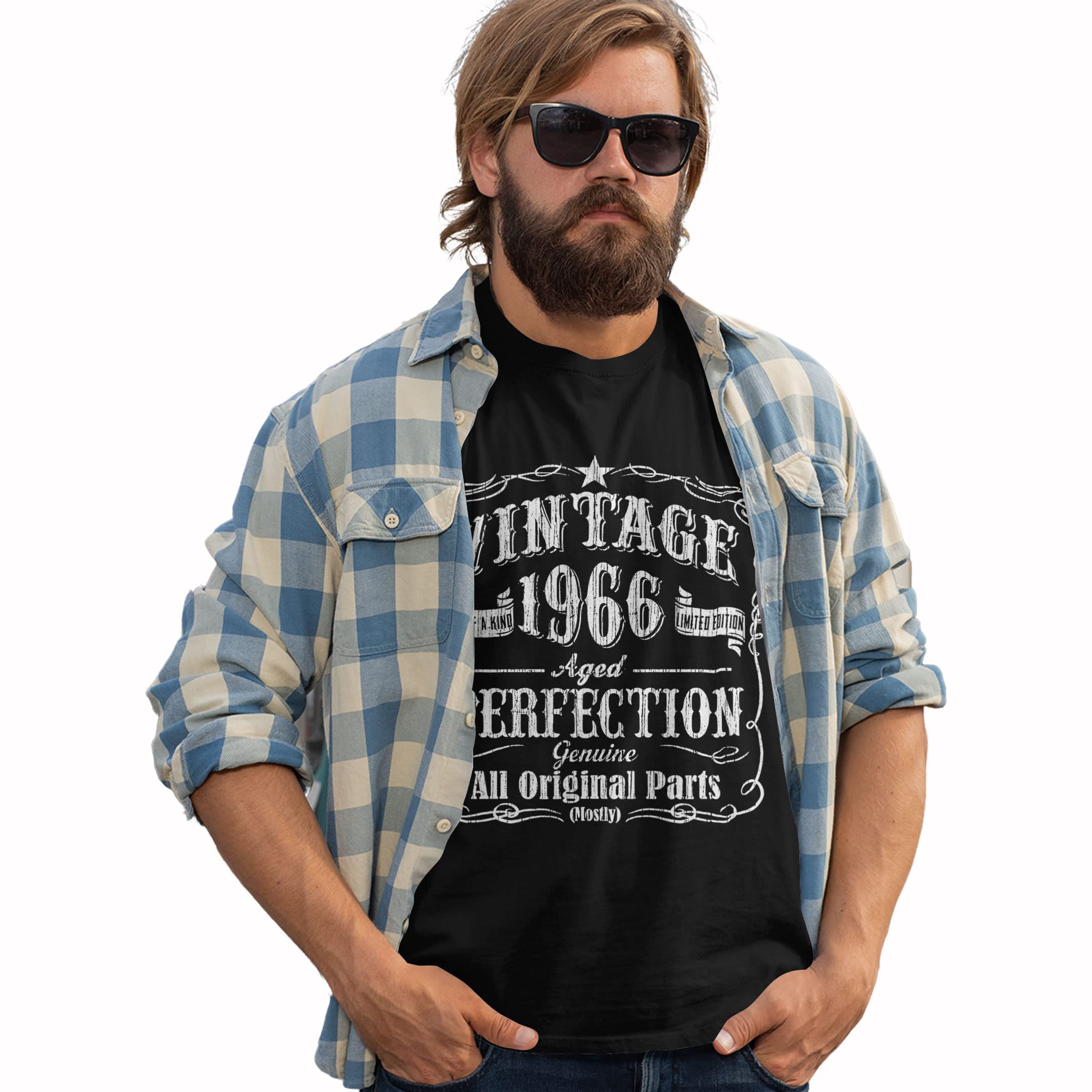 Vintage 1960s Birthday T-Shirt for 62nd Birthday - 60 Year Old Retro Style Cotton Tee - Perfect for Birthday Parties & Milestone Celebrations