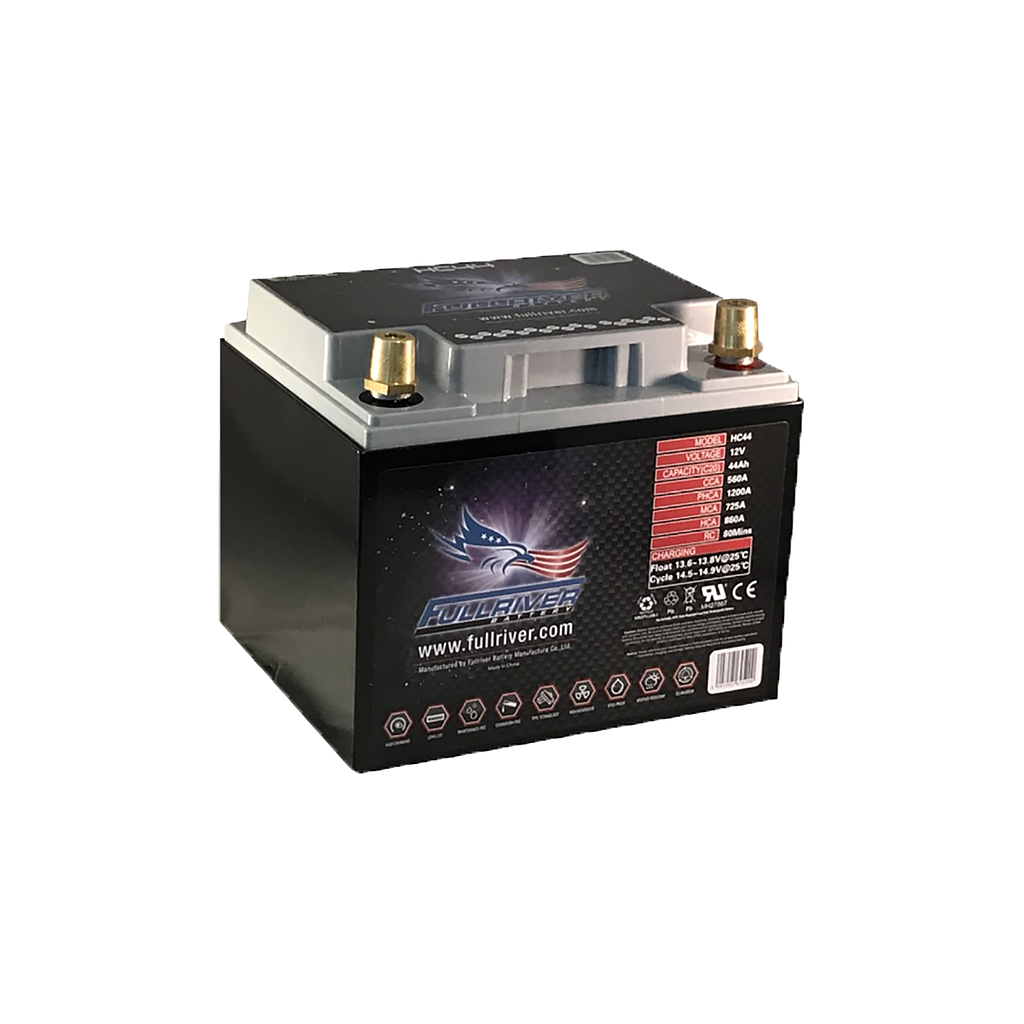 FullRiver HC44 12V 44Ah Deep Cycle AGM Battery - Perfect for Marine, RV, Solar Power & Off-Grid Applications