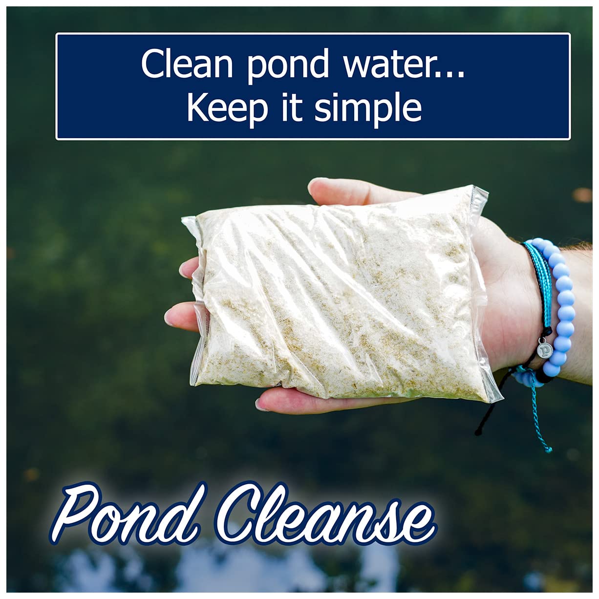 **Pond Cleanse 5 lb (10 Packets) – Natural Pond Cleaner & Water Clarifier for Ponds & Lakes | Treats up to 1.25 Acres | Ideal for Algae Control & Water Maintenance**