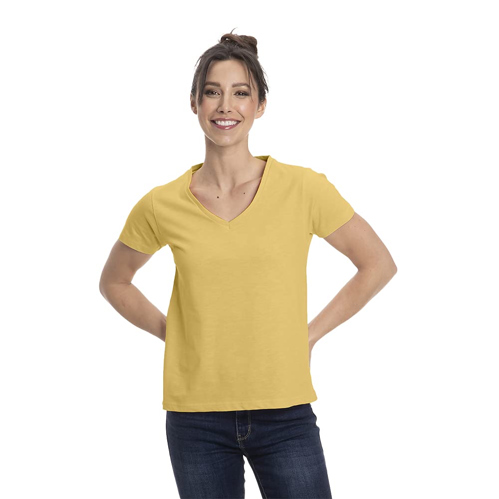 Sierra Women's V-Neck Cotton T-Shirts - Soft Casual Tees for Everyday Wear, Workout & Layering