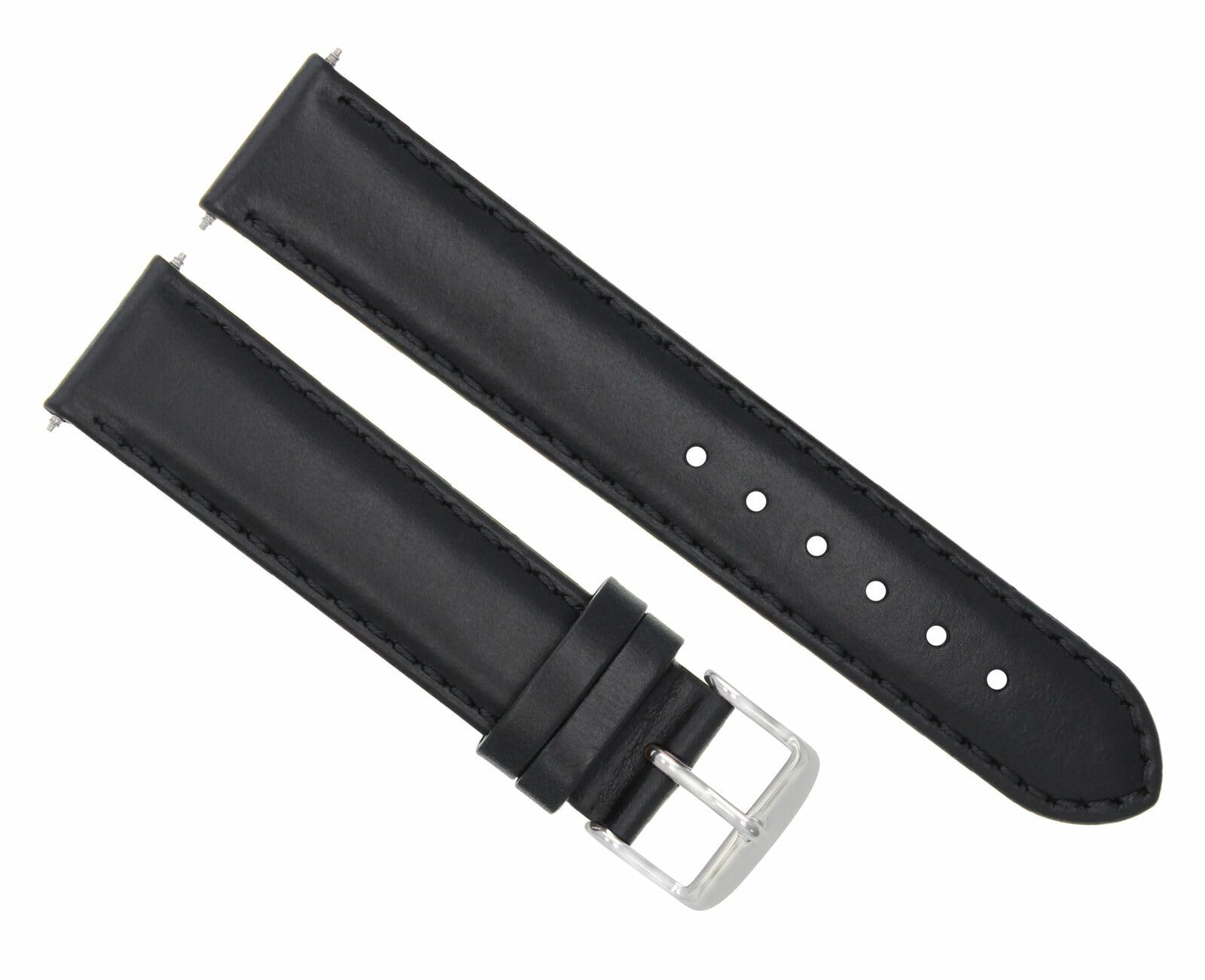 20mm Genuine Leather Smooth Watch Band Strap - Compatible with Longines Conquest - Waterproof & Durable - Perfect for Business, Casual & Outdoor Activities