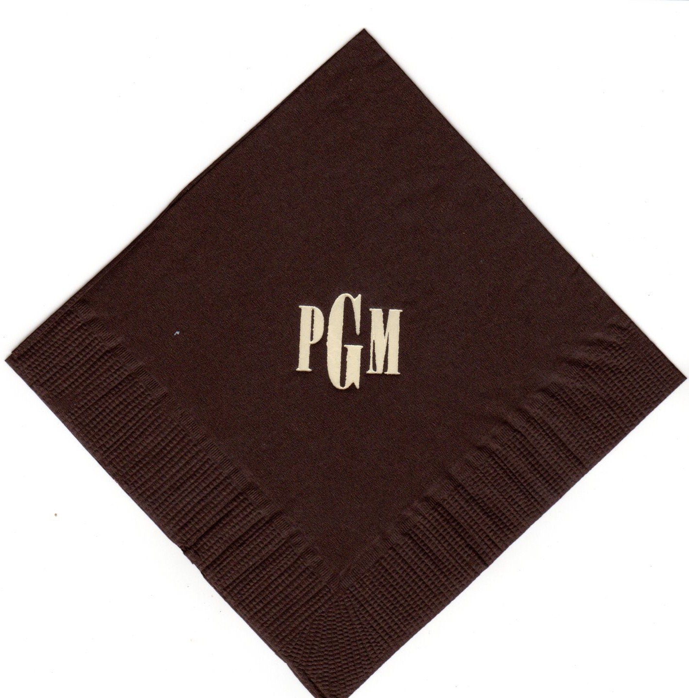 Personalized Monogrammed Beverage Napkins - Custom Cocktail Party Napkins for Weddings, Birthdays & Special Events - Premium Quality Paper Napkins for Drinks & Celebrations