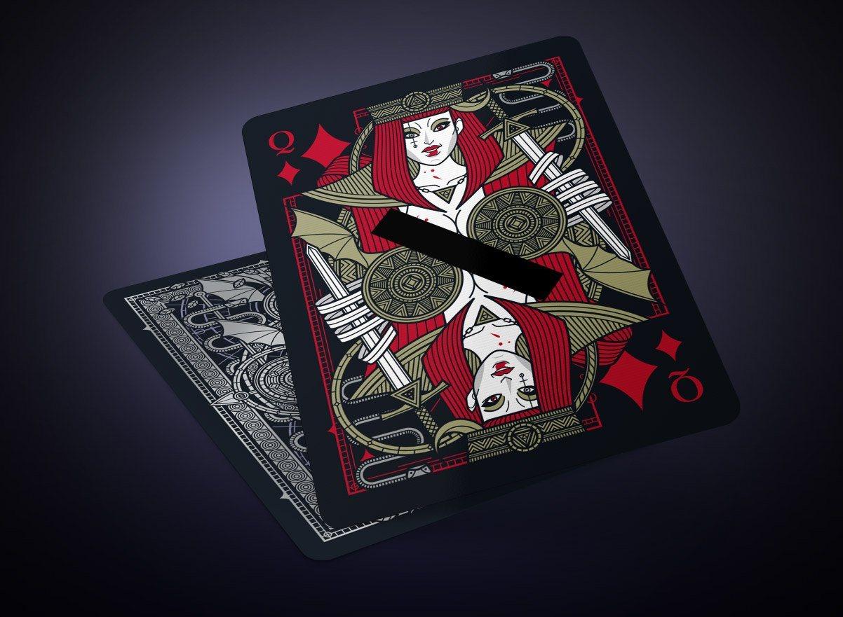 Premium SINS Black Anima Playing Cards - Elegant Gothic Design for Poker, Magic Tricks & Collectors | Perfect for Game Nights, Cardistry & Gifts