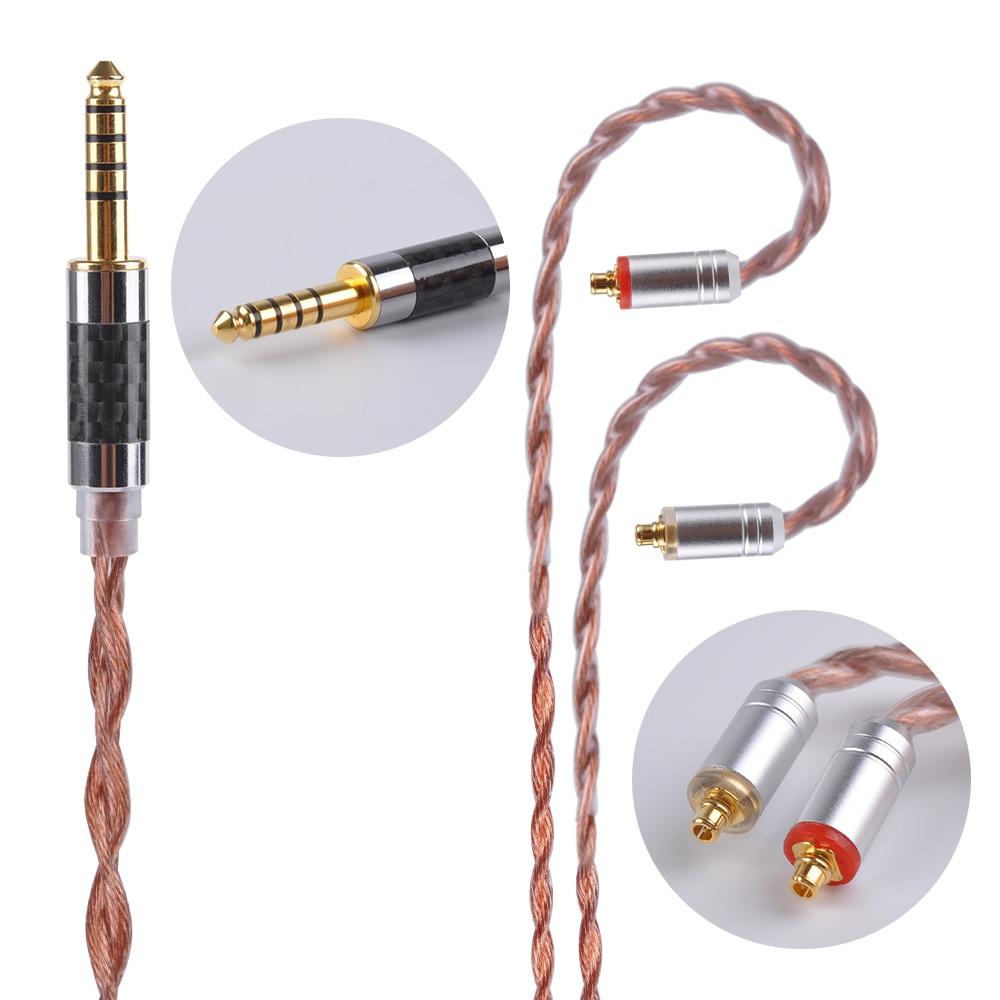 Yinyoo 4 Core Alloy Pure Copper Cable for MMCX/2pin Headphones - 2.5mm/3.5mm/4.4mm Balanced Audio Upgrade - Perfect for Audiophiles & Studio Monitoring