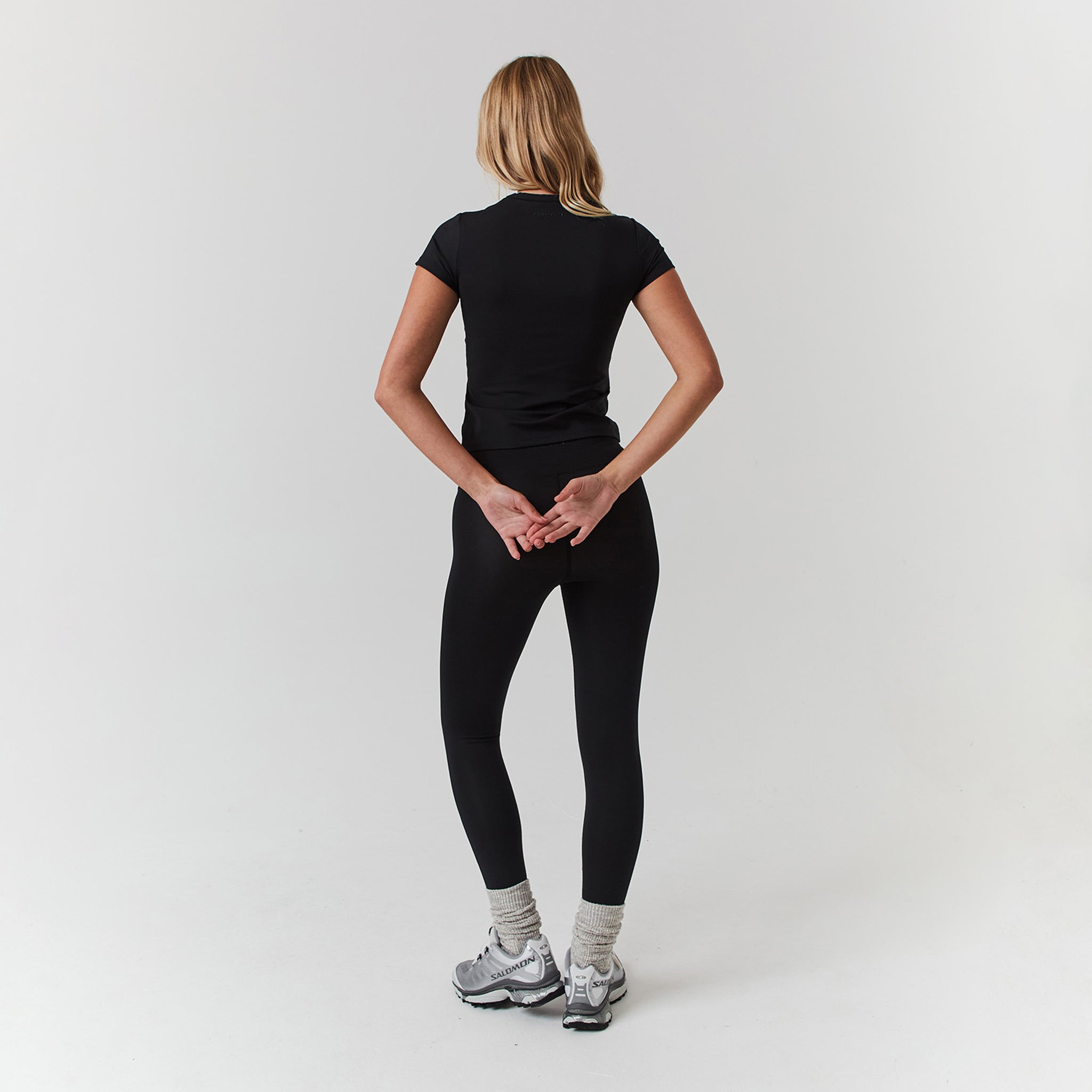 Second Skin Seamless Crop Top & High Waist Legging Set - Black | Workout, Yoga, Gym & Lounge Wear for Women