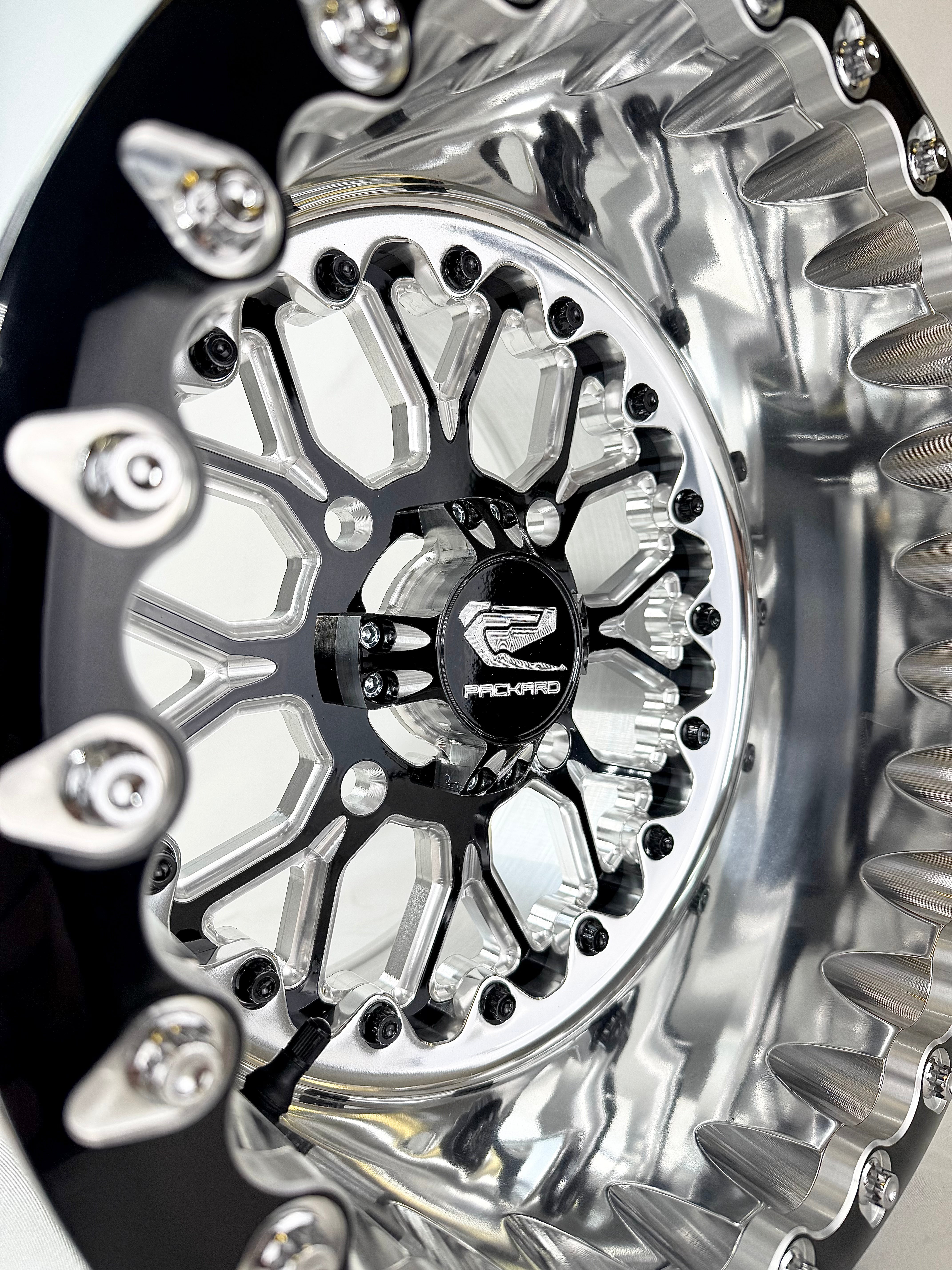 Wishbone FF Forged Polished Beadlock Wheels - Gloss Black Finish | High-Performance Off-Road & Truck Rims for Enhanced Style & Durability