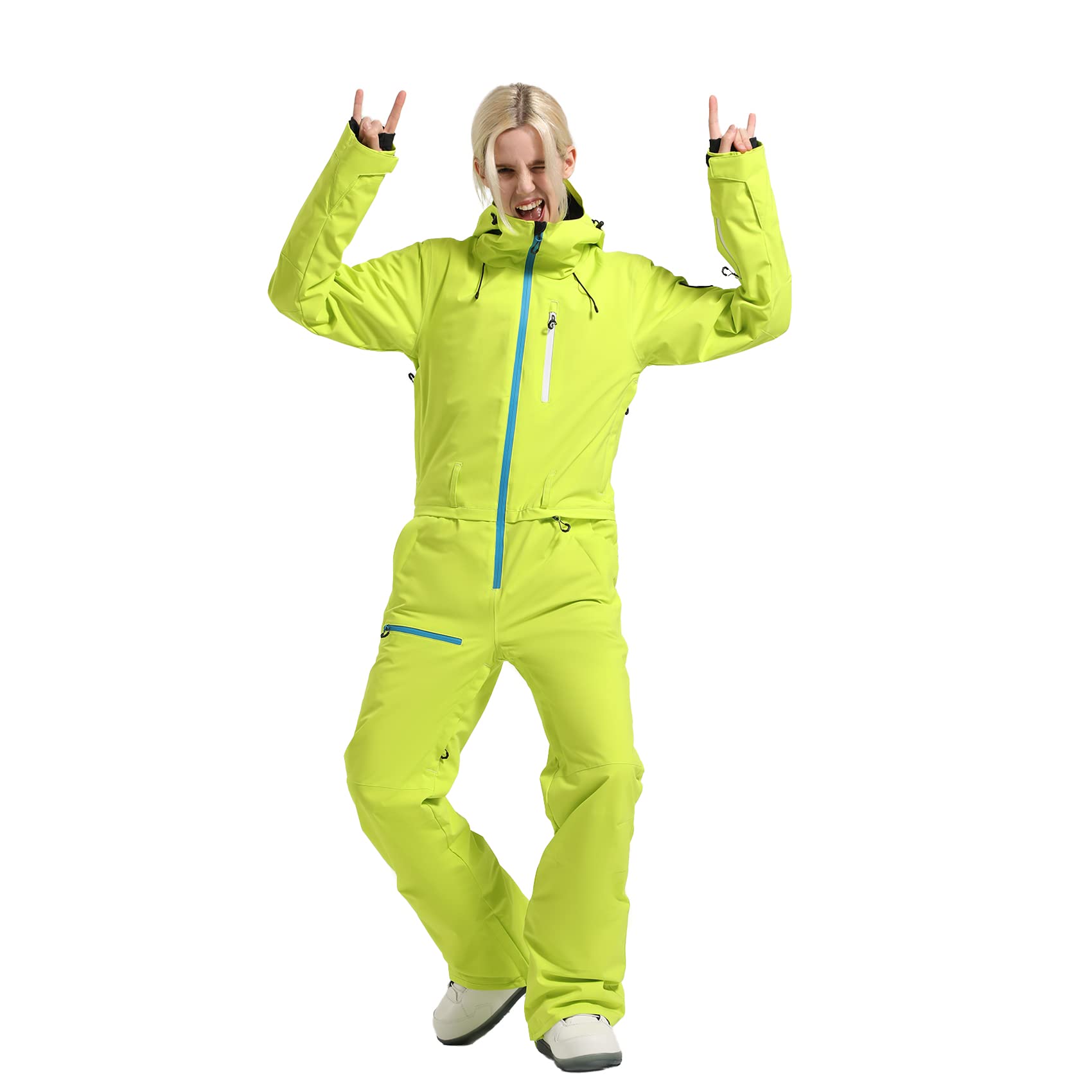 IMPHUT Women's Waterproof Windproof Insulated Ski Suit - Thermal One Piece Snowsuit for Skiing, Snowboarding & Winter Sports - Perfect for Ski Resorts & Cold Weather Adventures