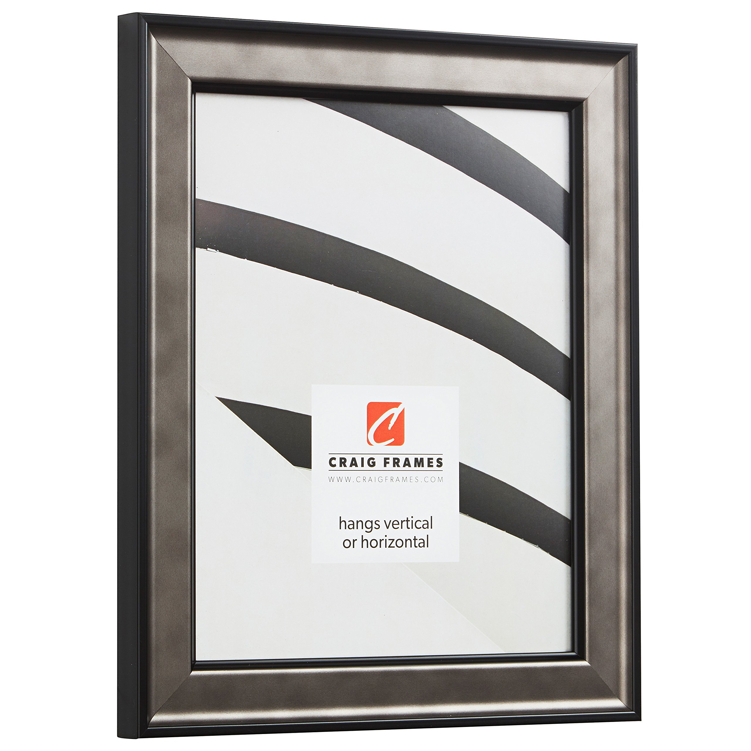 Craig Frames Atlas Picture Frame 14x18 Inch Antique Pewter - Perfect for Wall Decor, Family Photos & Art Displays in Living Room, Bedroom or Office