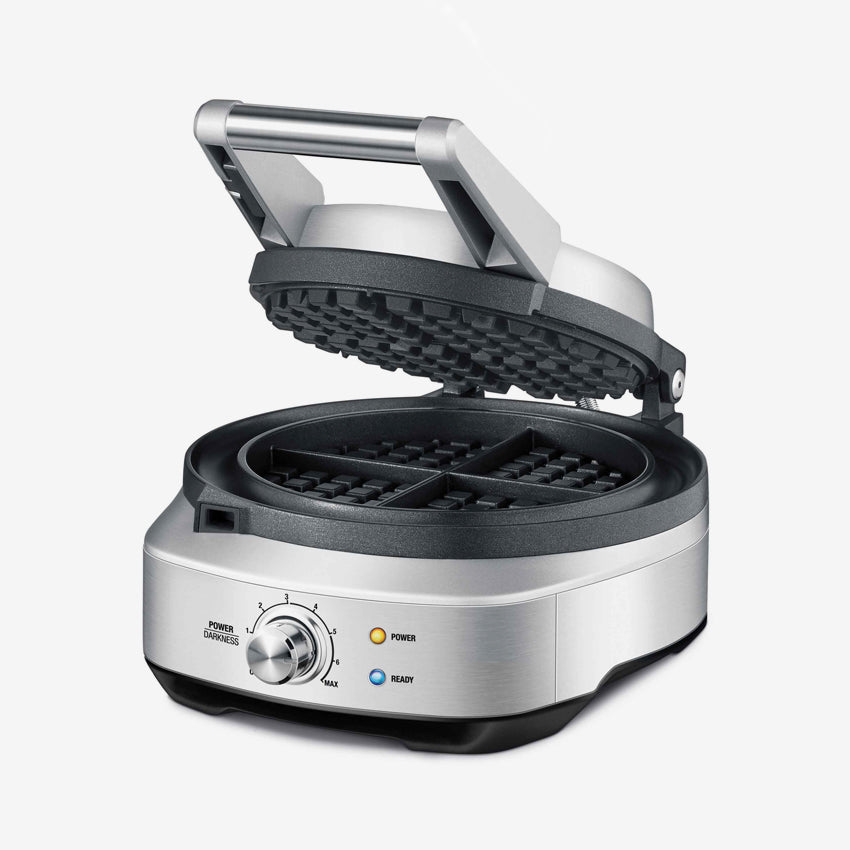 Breville No Mess Waffle Maker - Stainless Steel Belgian Waffle Iron with Drip-Free Design for Easy Cleanup - Perfect for Breakfast, Brunch & Family Gatherings