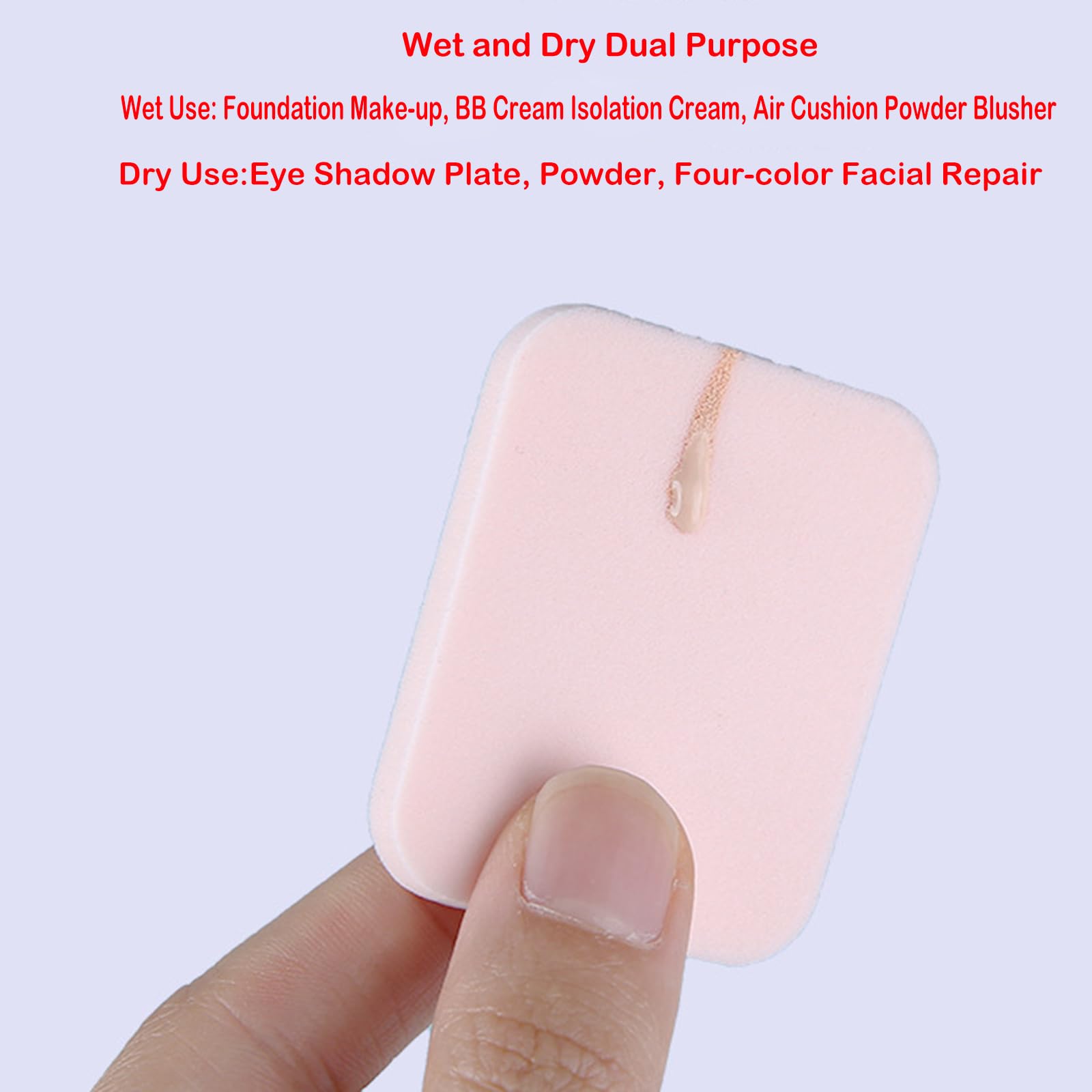 40PCS Round & Square Makeup Blenders Sponges Set - Latex Free, Soft & Flexible for Dry & Wet Application | Perfect for Full Face Curve Blending with Cream, Liquid & Powder Foundation | Ideal for Professional Makeup, Daily Beauty Routine & Travel Cosmetics Kit