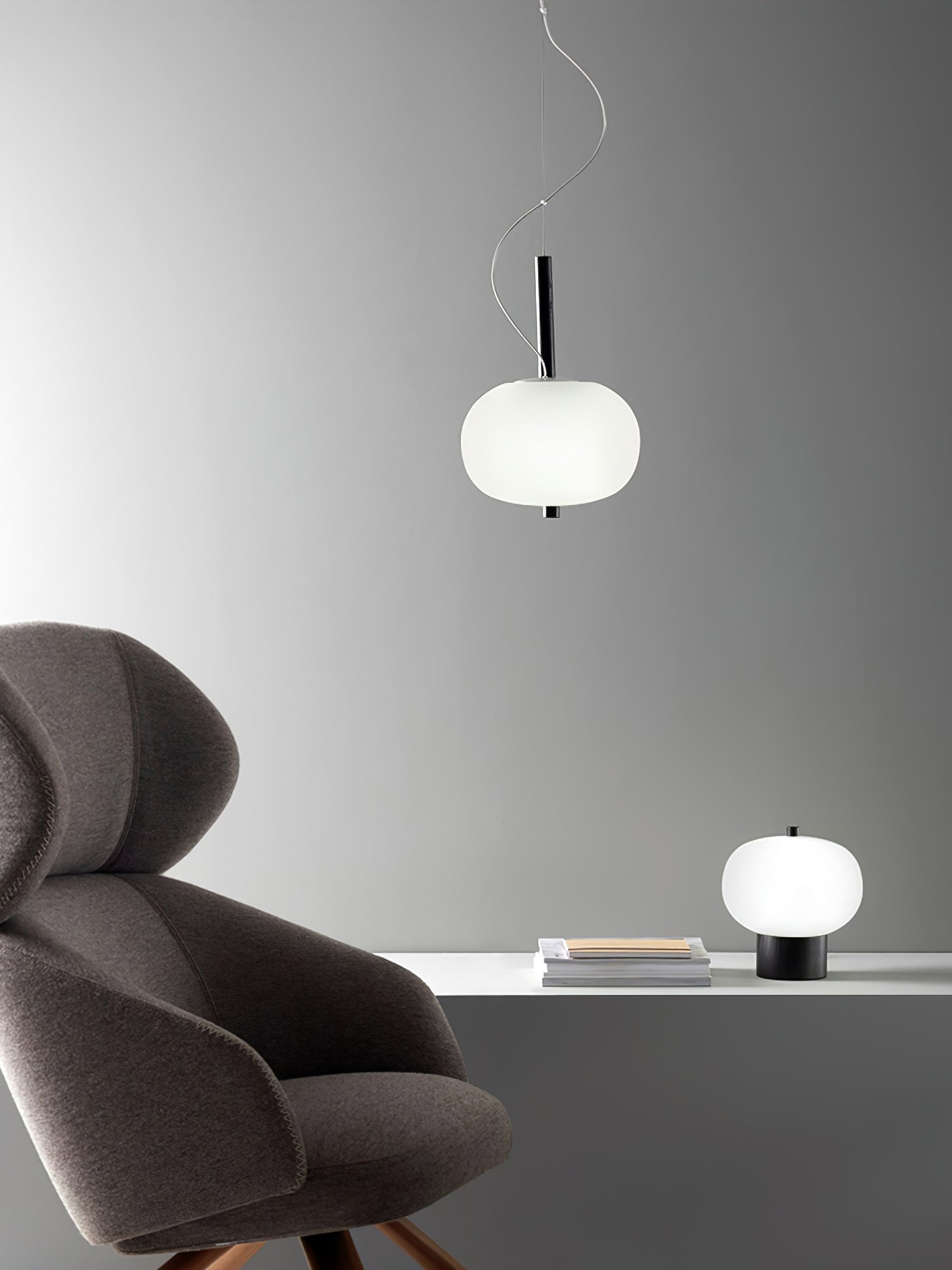 Ilargi Pendant Light - Modern Moon-Shaped Hanging Light Fixture for Dining Room, Kitchen Island, Bedroom & Living Room Decor