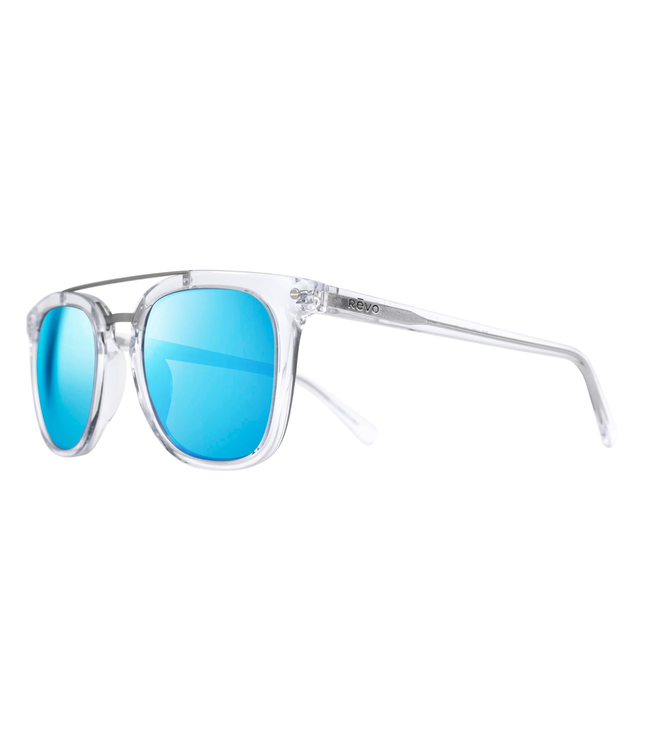 Revo Atlas Polarized Sunglasses - Square Frame with Crystal Glass Lens for UV Protection & Outdoor Activities - Perfect for Driving, Hiking, and Beach Vacations