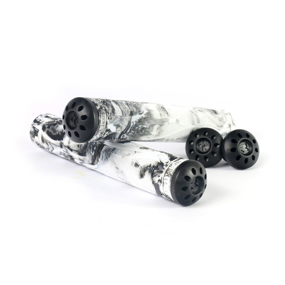 Root Industries R2 Air Grips - White/Black - Premium BMX Bike Handlebar Grips for Enhanced Control and Comfort - Perfect for BMX Racing, Stunt Riding, and Urban Cycling