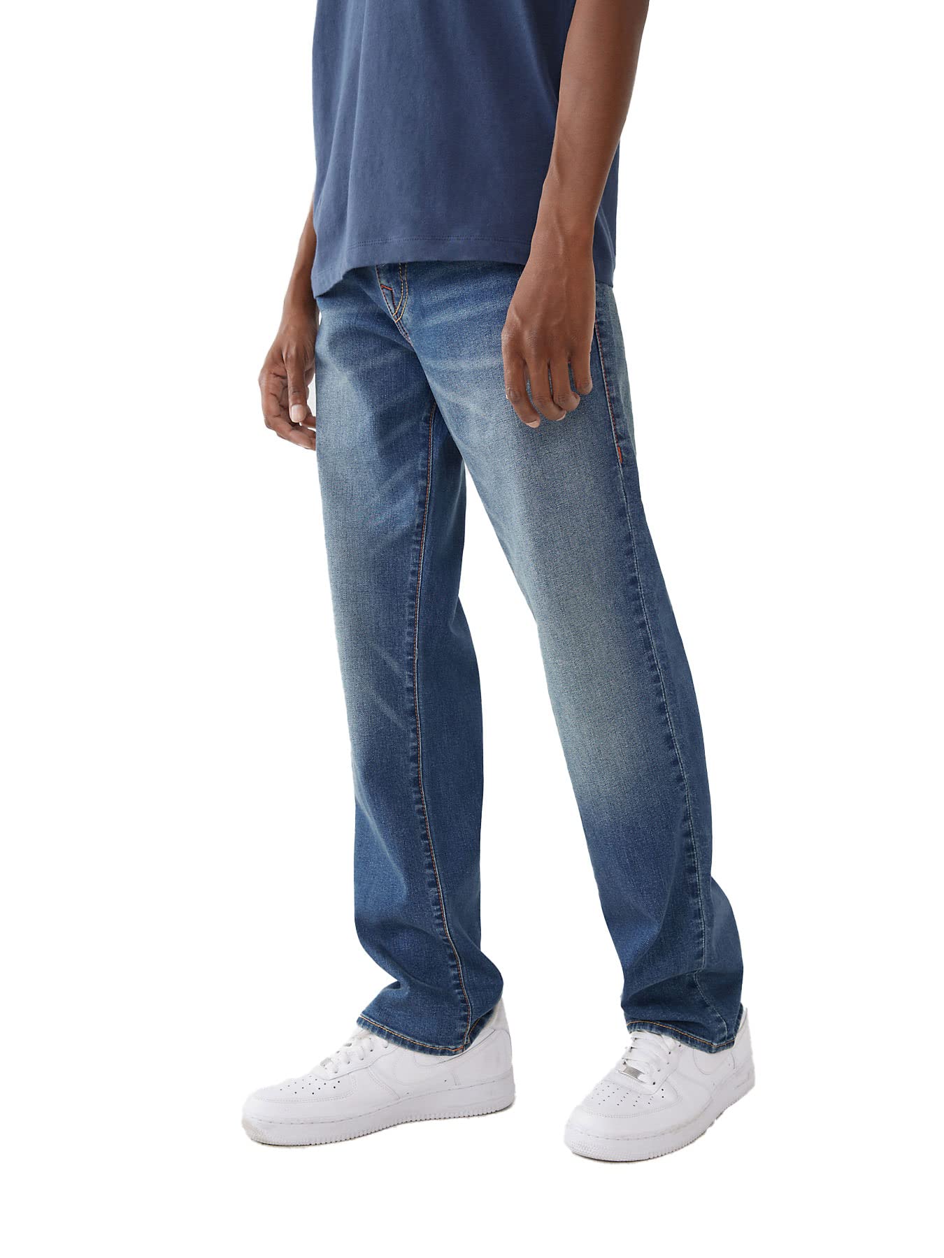 True Religion Men's Ricky Straight Leg Jeans - Classic Denim Pants for Casual Wear & Everyday Style | Perfect for Work, Weekend & Night Out