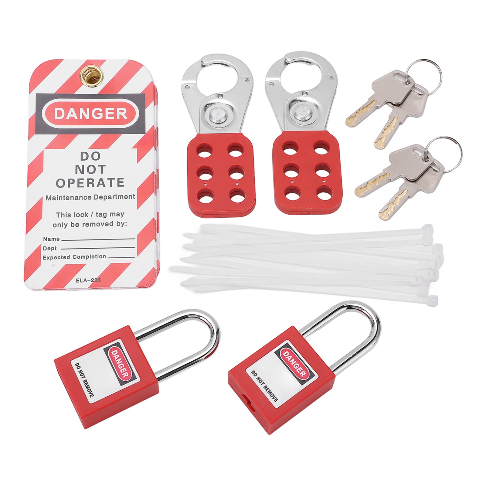 Electrical Lockout Tagout Kit with Padlocks & Tags for Workplace Safety