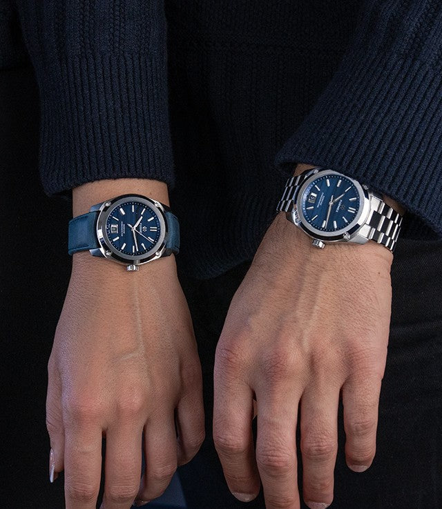 Formex Essence ThirtyNine Chronometer Blue Agate Steel Watch - Swiss Made Automatic Men's Timepiece with Date Function - Perfect for Business, Formal Events & Luxury Gift Giving