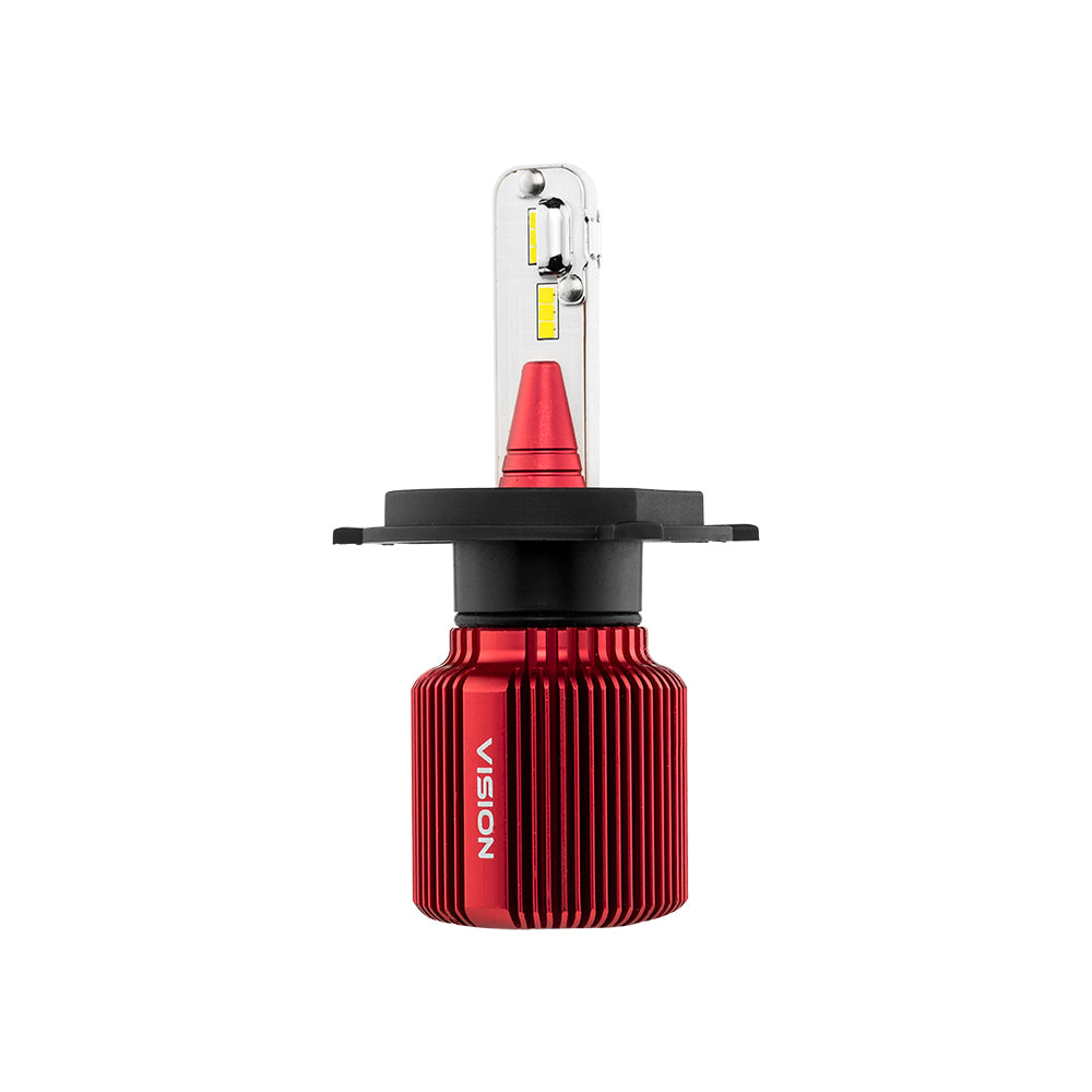 VISION H4 High/Low CSP LED Conversion Kit - 6500K Cool White - 8000/5000 Lumens - 50W/30W - Upgrade for Cars, Trucks, Motorcycles - Improved Night Driving Visibility