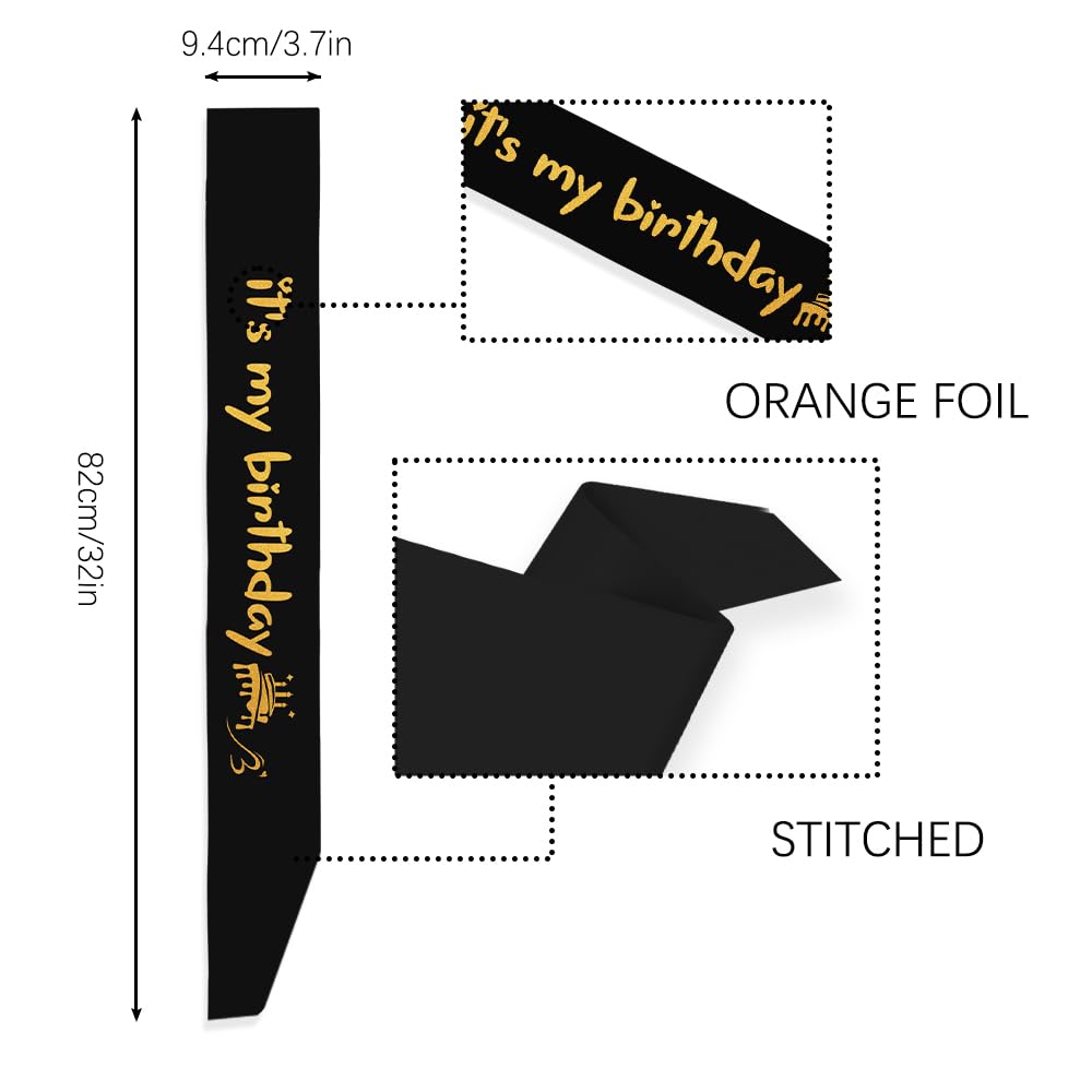 Birthday Sash for Women & Men - Personalized Birthday Party Decorations & Gifts - Perfect for Birthday Celebrations, Bachelorette Parties & Special Events