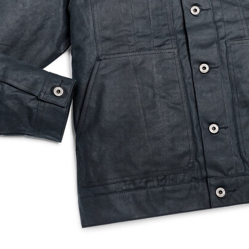 Filson Tin Cloth Short Lined Cruiser Jacket for Men - Durable Water-Resistant Workwear in Service Blue - Perfect for Outdoor Adventures & Casual Wear