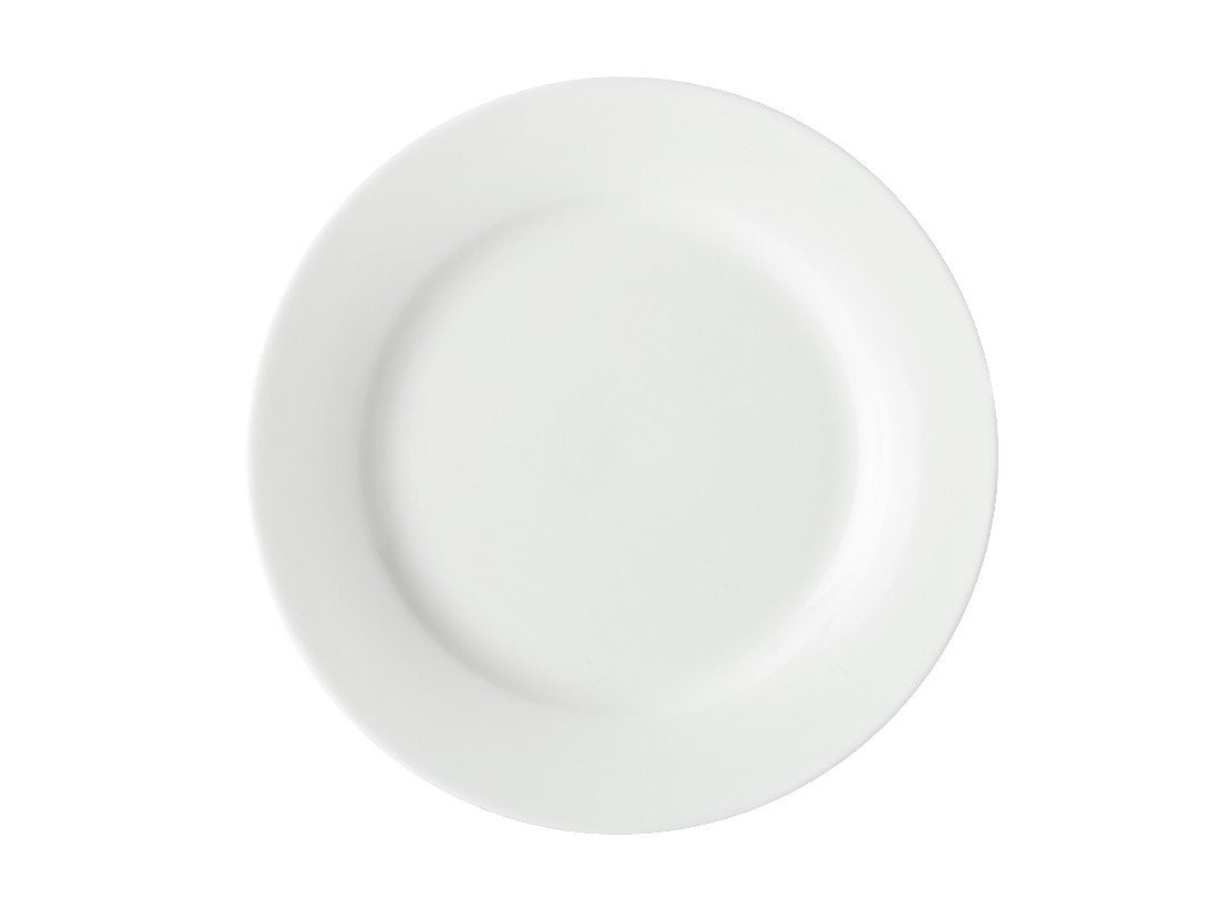 Maxwell & Williams White Basics 23cm Rim Entree Plate - Elegant Dinnerware for Restaurants, Catering & Home Dining