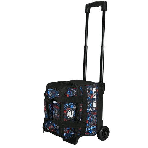 ELITE Basic Single Roller Bowling Bag for Men & Women - Durable Graffiti Design Bowling Ball Carrier - Perfect for League Play, Tournaments & Practice Sessions